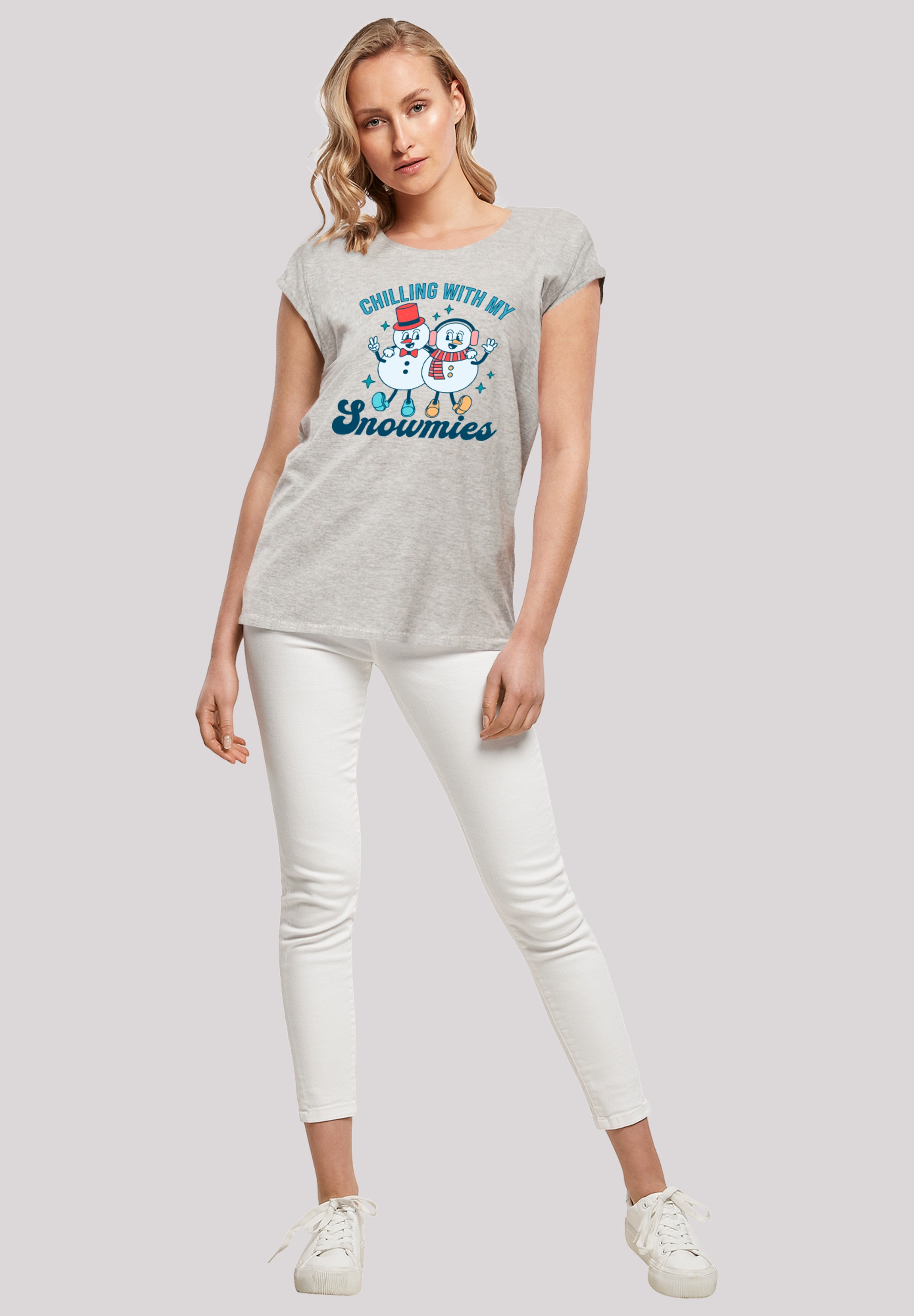 F4NT4STIC T-Shirt »Chilling with My Snowmies«, Premium Qualität