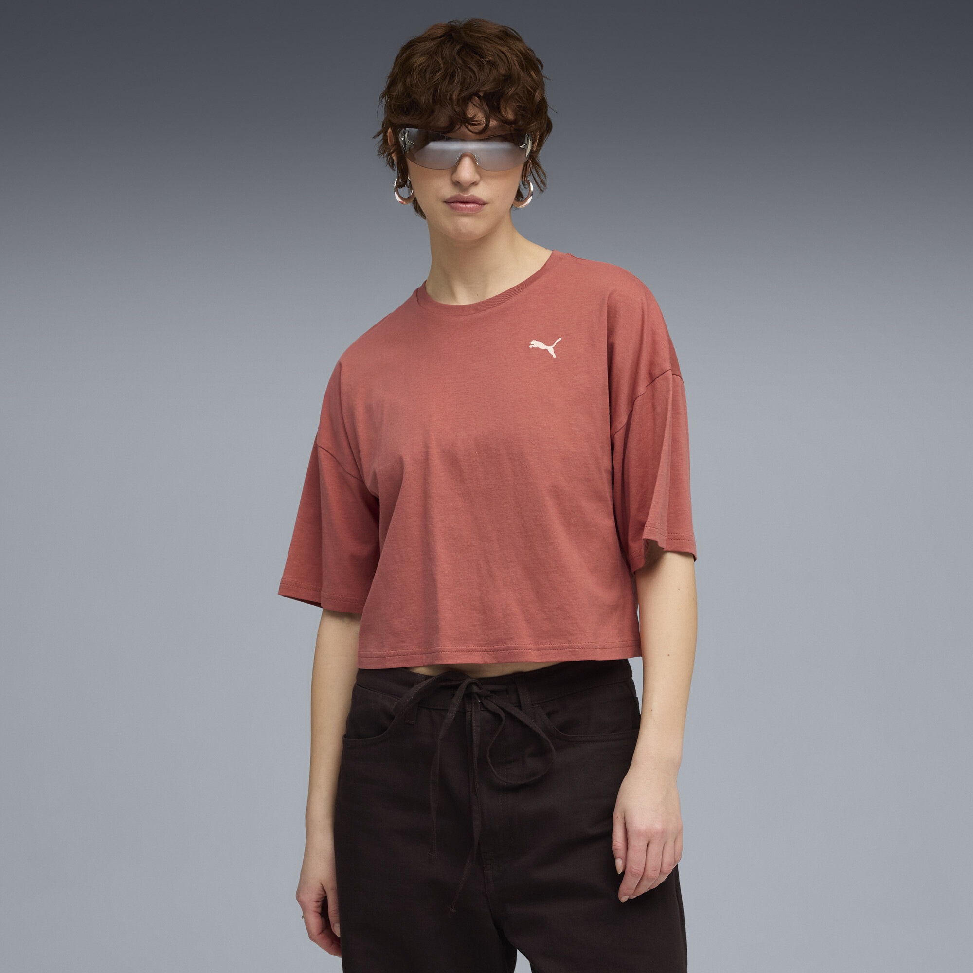 PUMA T-Shirt "WARDROBE ESS Kurzes Oversized-T-Shirt Damen" günstig online kaufen