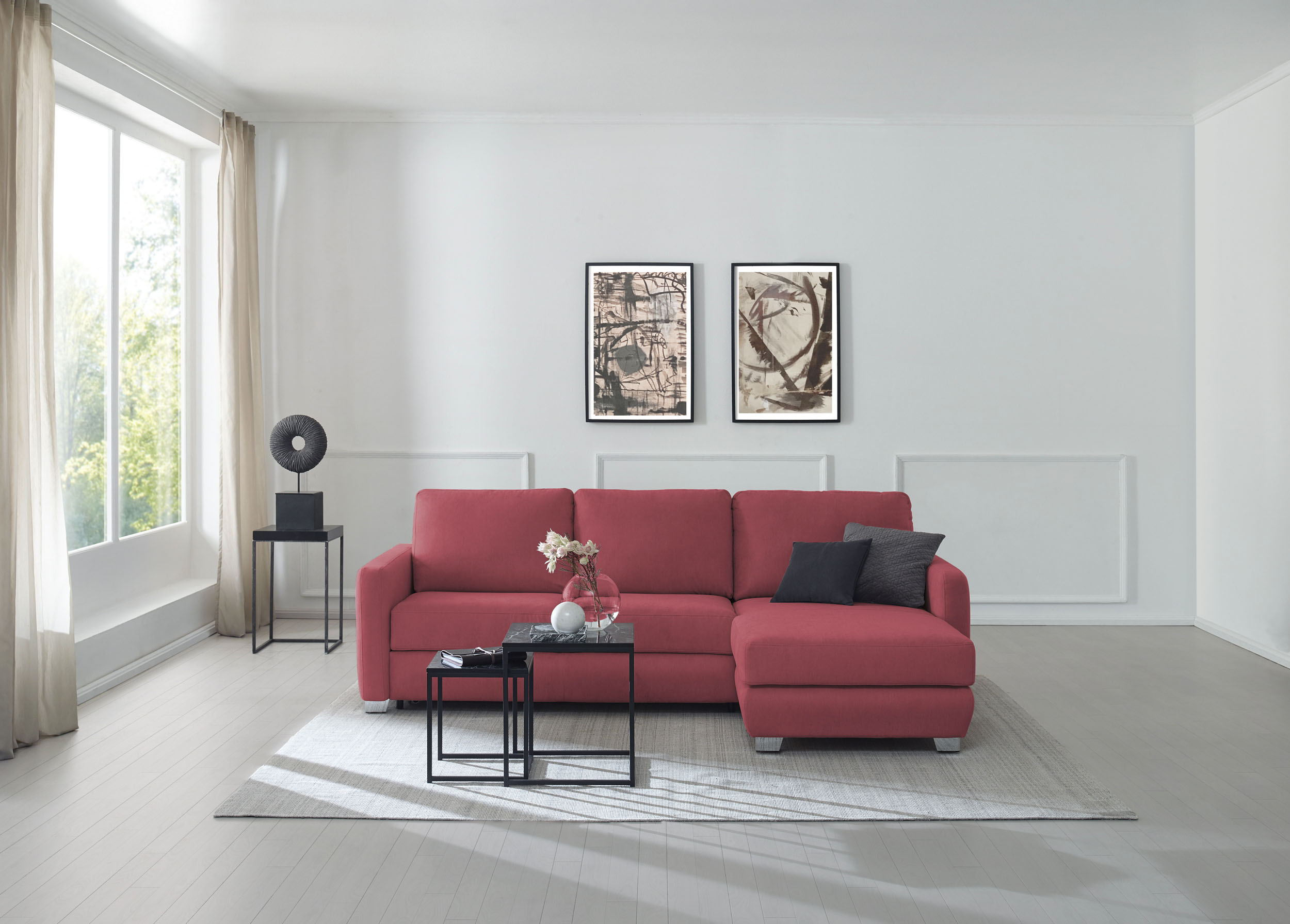 CALIZZA INTERIORS Ecksofa Opal, wahlweise mit Bettfunktion und Bettkasten