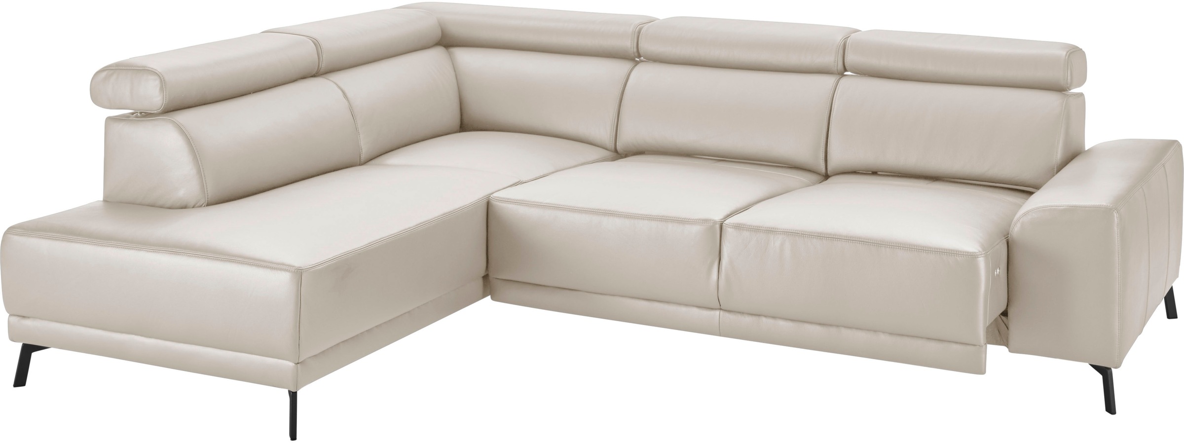 3C Candy Ecksofa »Greve modern und bequem, inkl. manueller Kopfteilverstellung, L-Form«, wahlweise mit motorischem Sitzvorzug