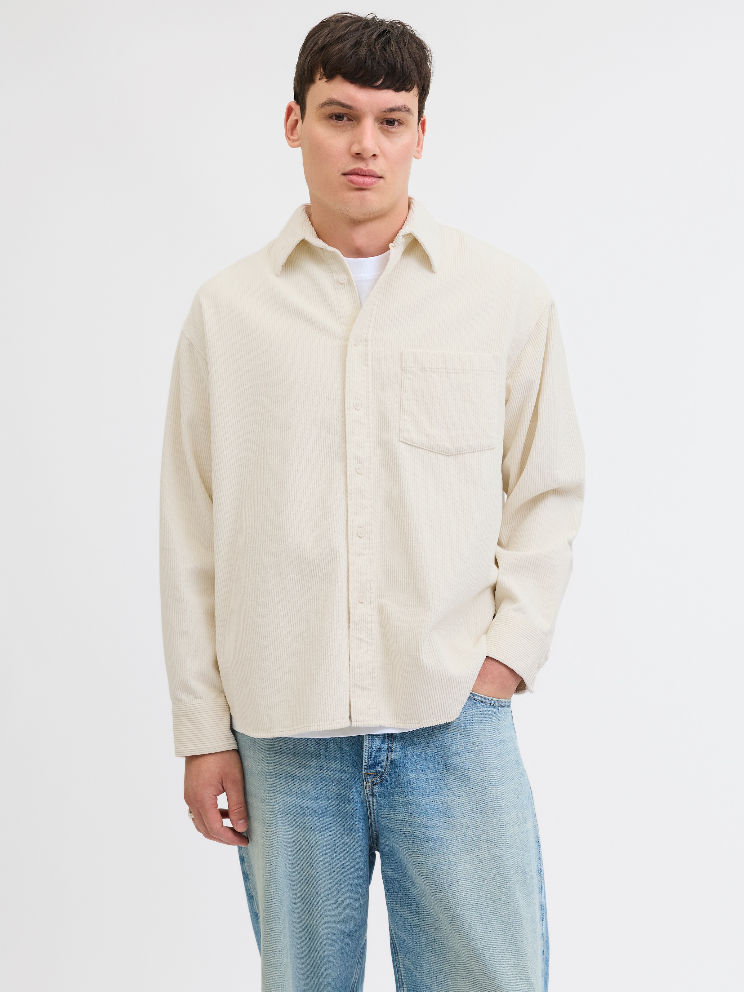 Jack & Jones Langarmhemd "JORINWOOD OVERSIZED CORD SHIRT LS" günstig online kaufen