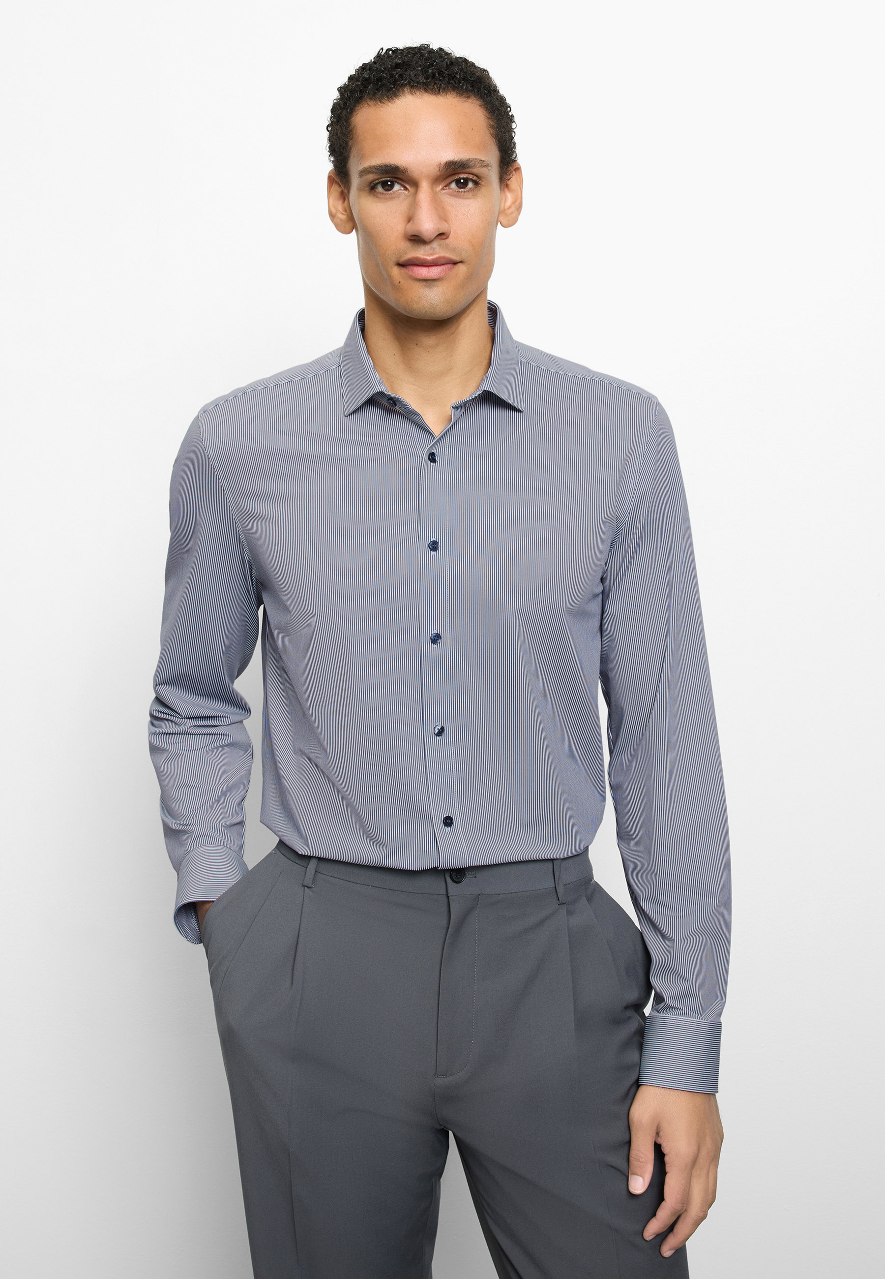 OLYMP Businesshemd "OLYMP Level Five 24/Seven, Body Fit, Modern Kent"