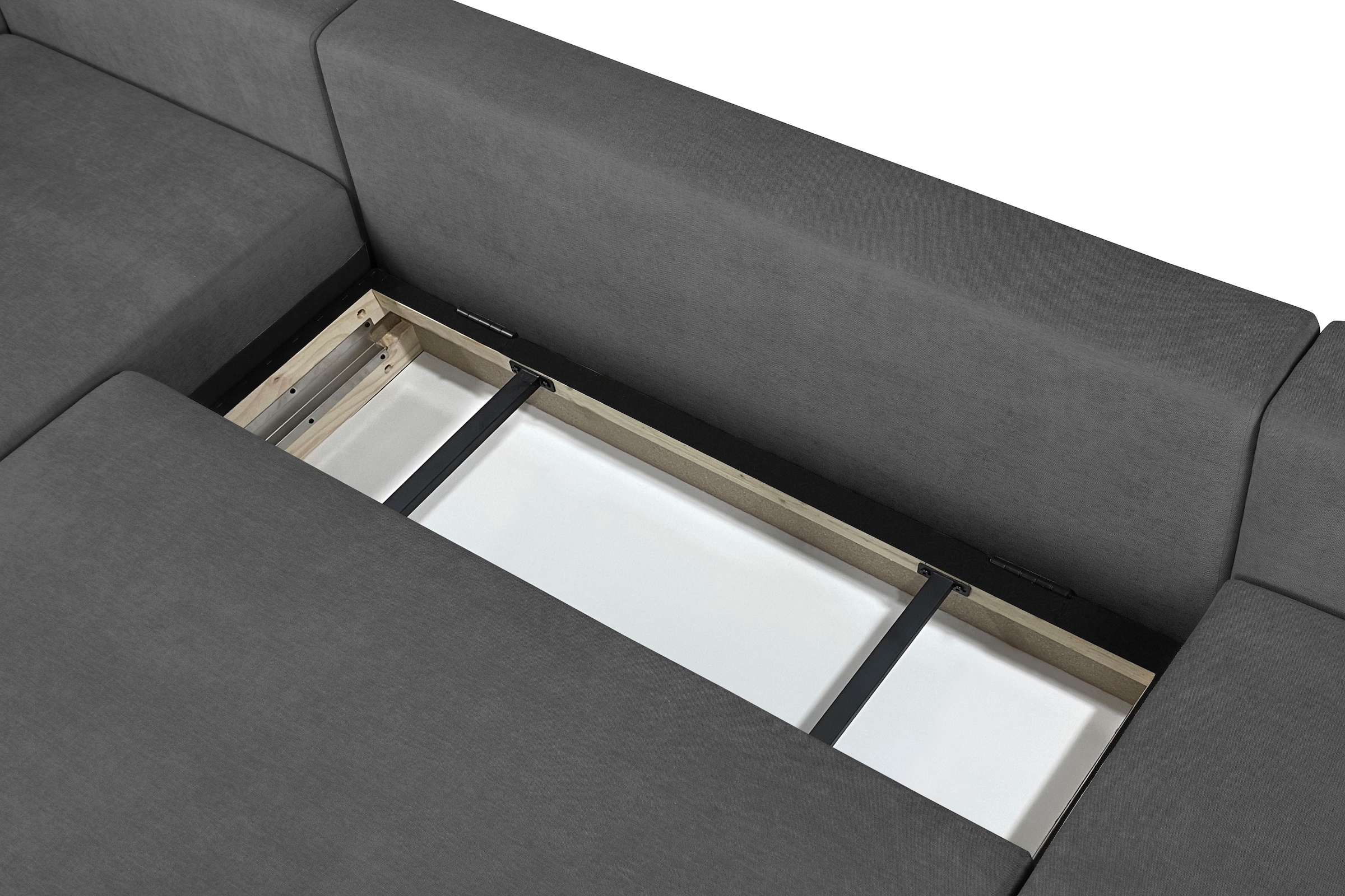 OTTO home Ecksofa »JONAA, 241cm, L-Form, Schlafsofa, Boxspringfederung, Dauerschläfer« 133/200cm, Recamiere links/rechts, Bettkasten, Cord u. Struktur