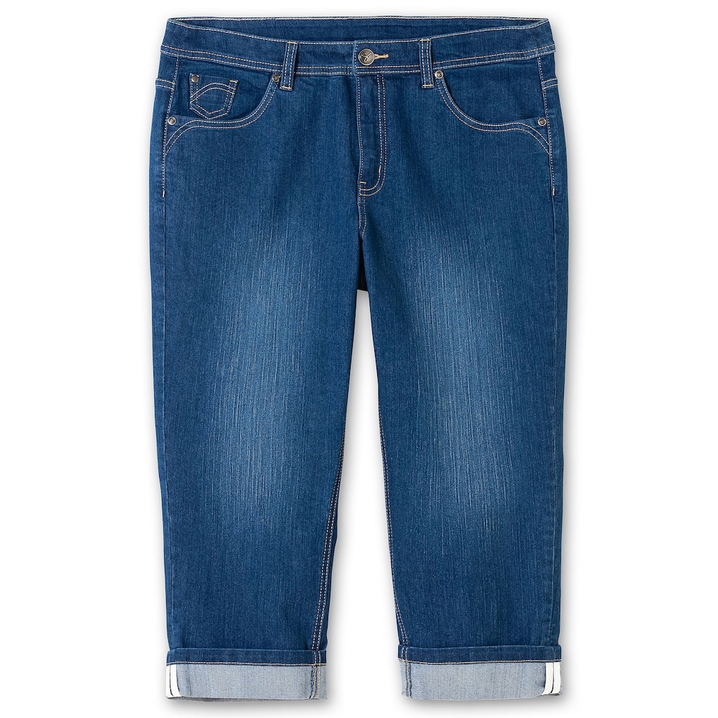 Sheego Stretch-Jeans »Große Größen«, mit Kontrasttape innen am Saum