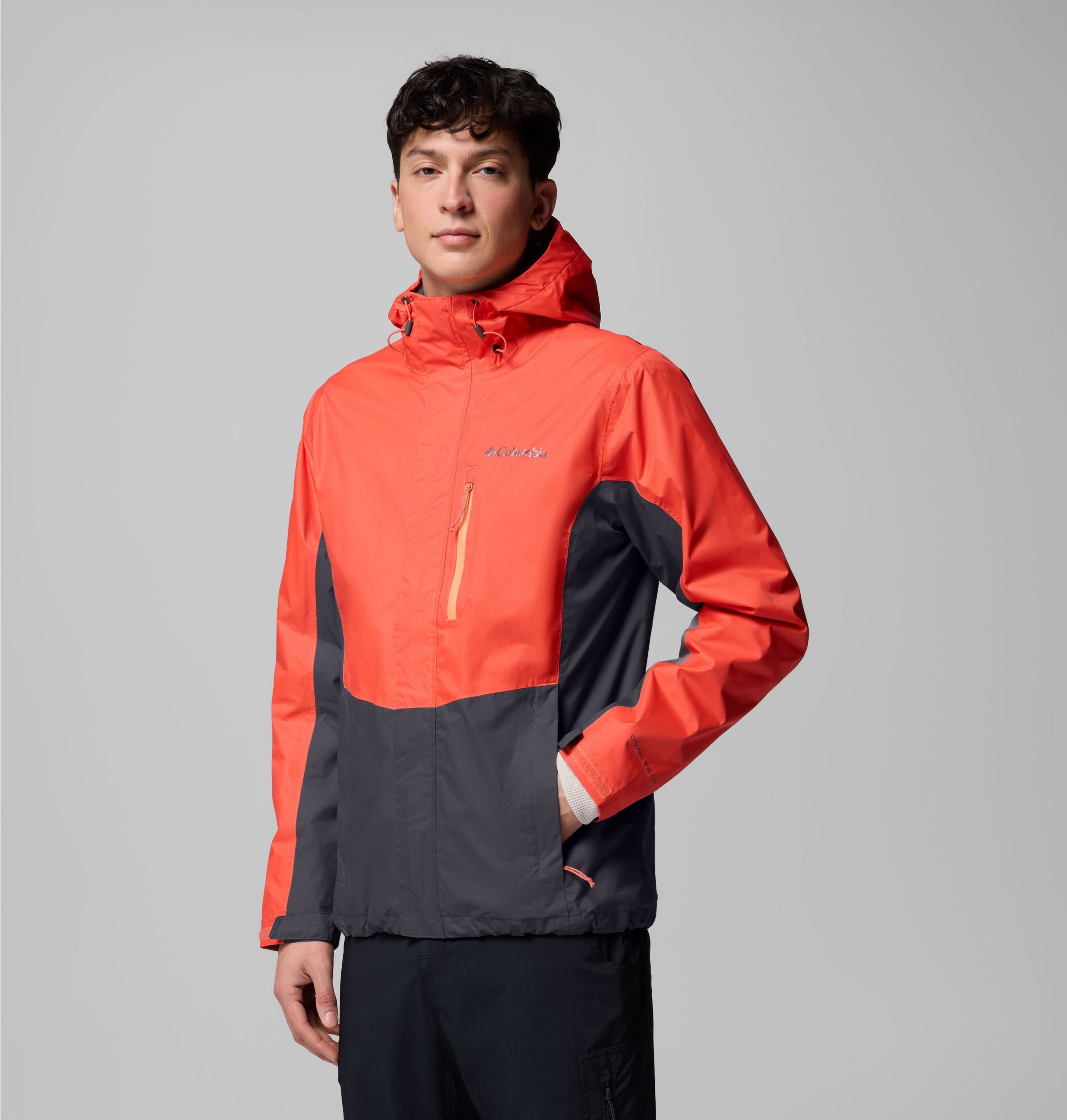 Columbia Regenjacke "Pouring Adventure III Jacket" sportliche Logostickerei günstig online kaufen