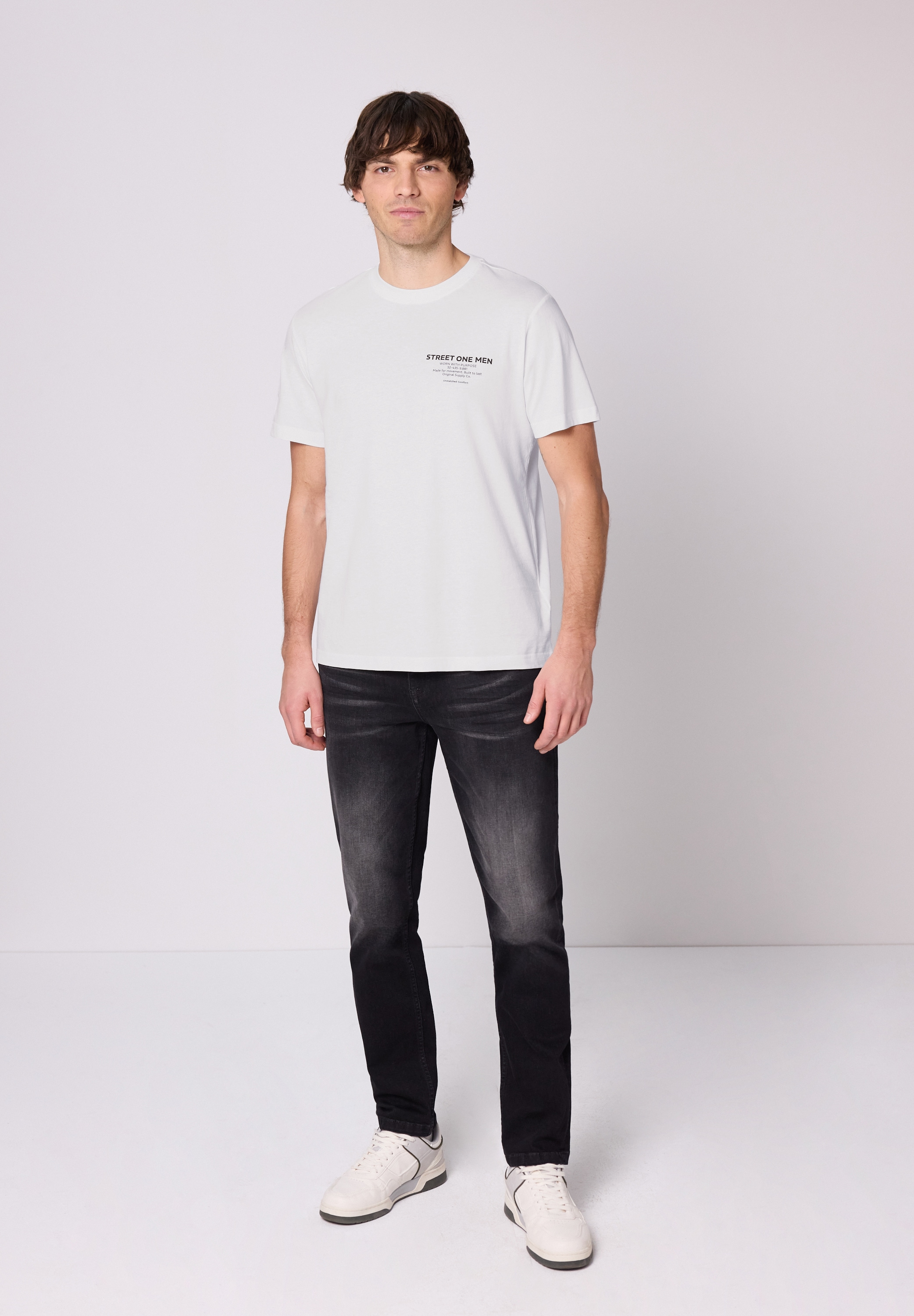 STREET ONE MEN T-Shirt aus reiner Baumwolle