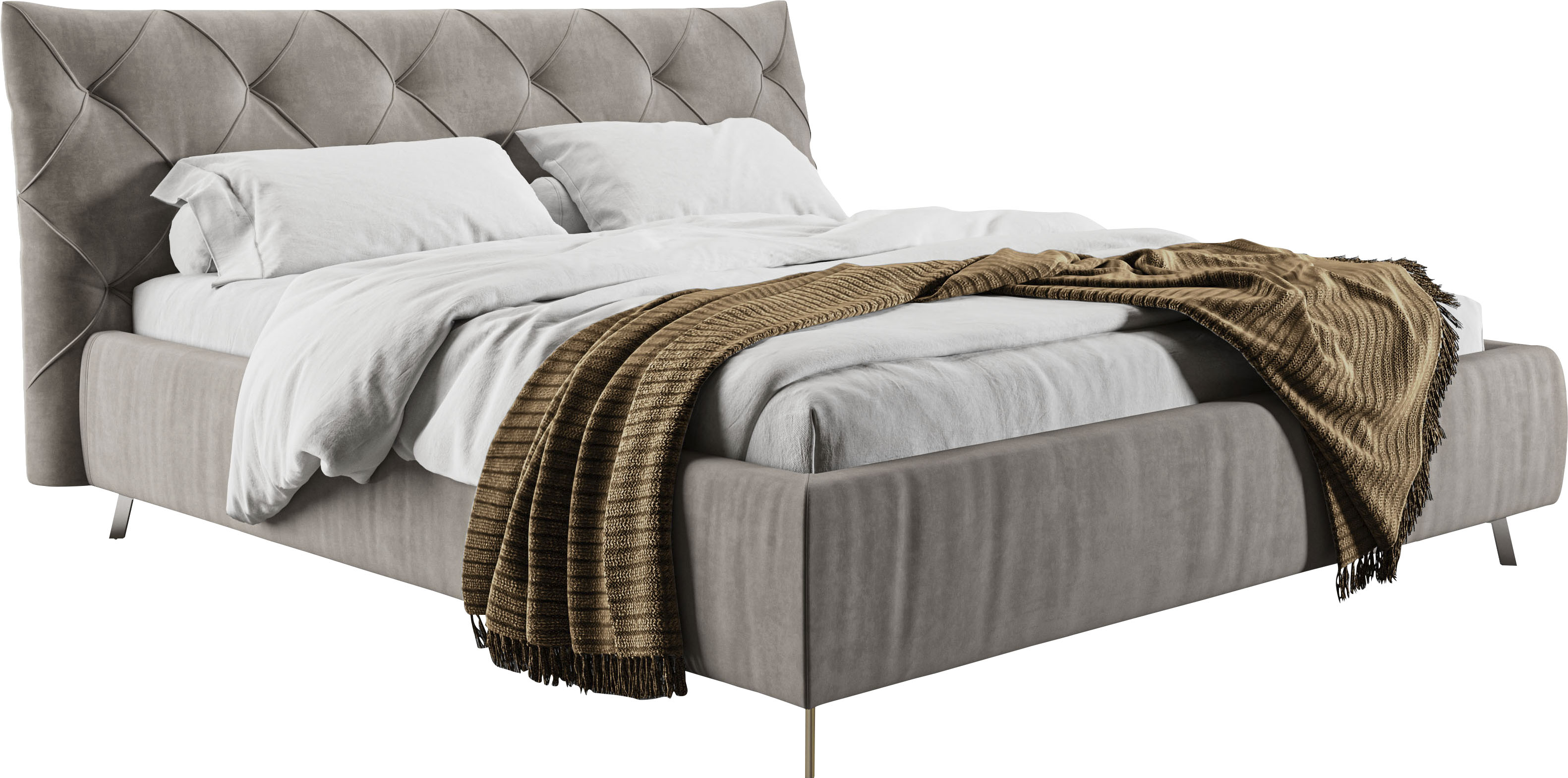 Home affaire Polsterbett "Elloree in 4 Breiten bis 200cm, auch in Leder" Kopfteilhöhe 105cm, belastbar bis 280 kg, auch in Überlänge 220cm