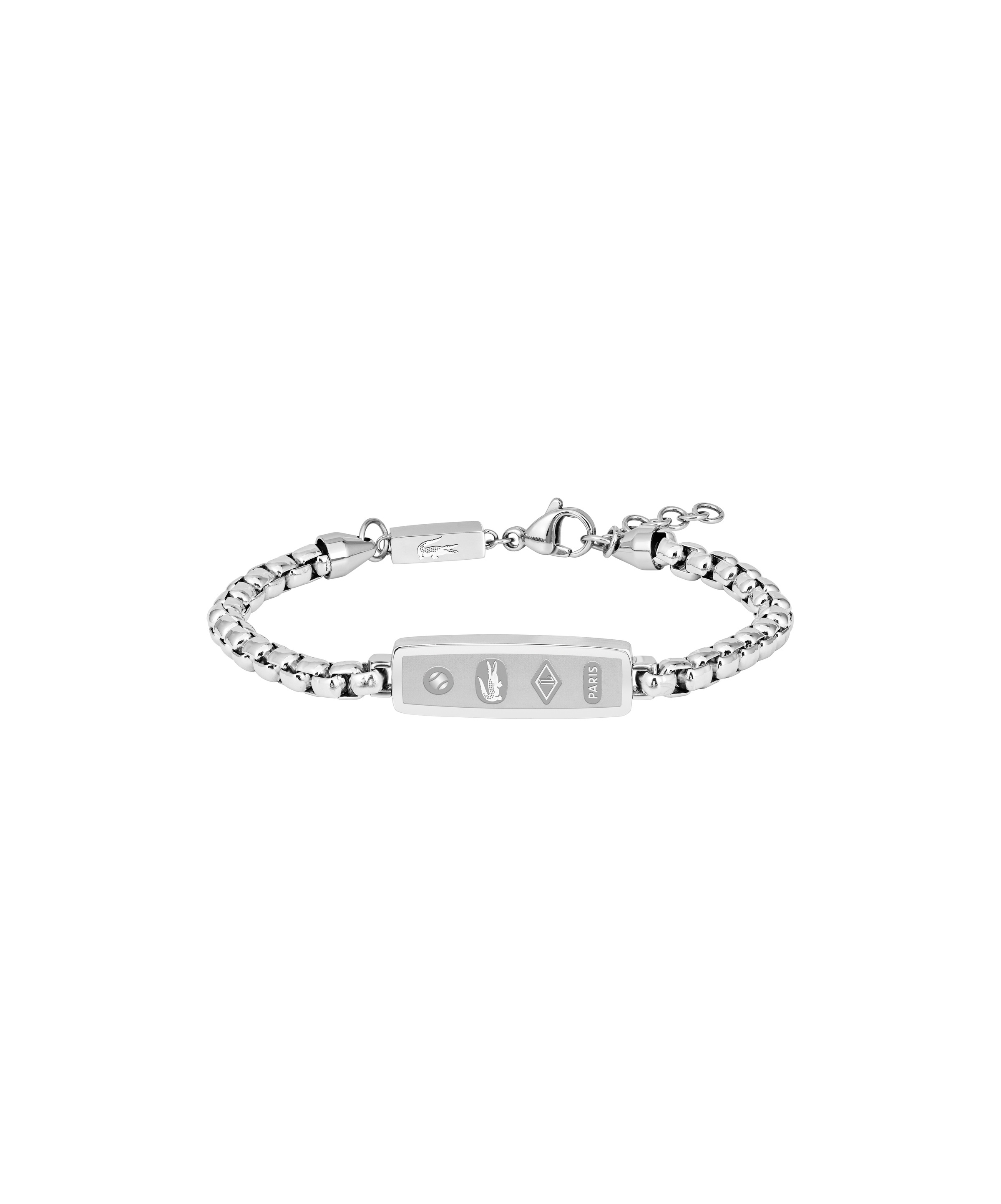 LACOSTE Damen Armband "DISTRICT", 21,5cm, Edelstahledelstahlfarben, Edelstahl, Armbänder