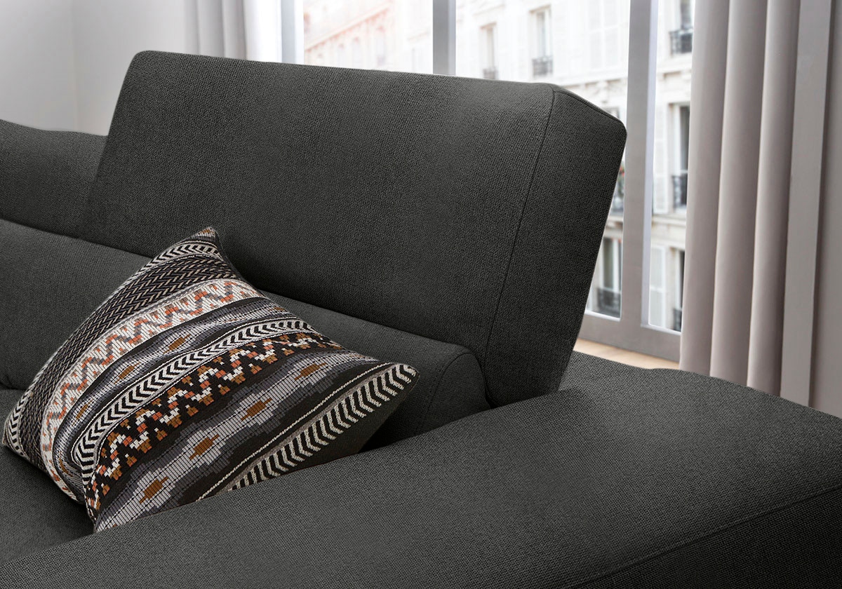 W.SCHILLIG Ecksofa »piedroo, Designsofa mit tollem Sitzkomfort, bequem und elegant, L-Form« Kopfteilverstellung, wahlweise mit Sitztiefenverstellung, Breite 303cm