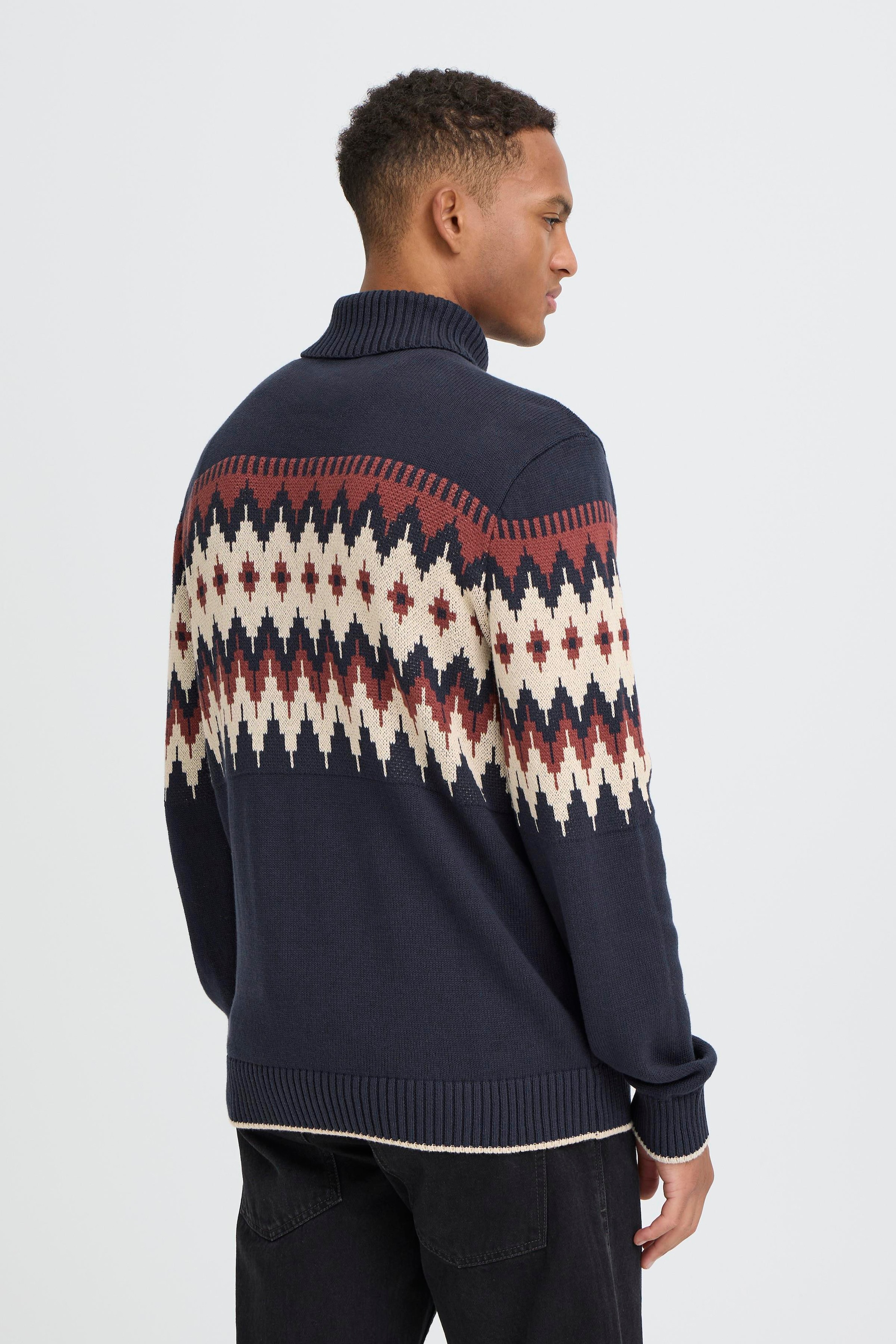 Blend Rollkragenpullover »BHBENJI JACQ KNIT« im tollen Jacquardmuster