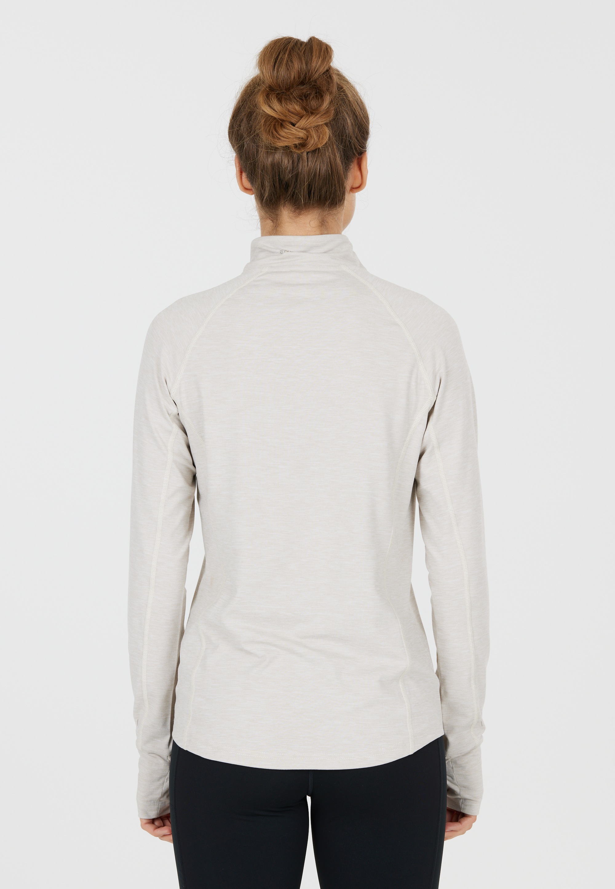 Funktionsshirt ENDURANCE "CANNA V2 PERFORMANCE", Herren, Gr. 42, beige (hellbeige), 88% Polyester, 12% Elasthan, meliert, lang, ohne Ausschnitt, Shirts Funktionsshirt, mit innovativer QUICK DRY Technologie 3
