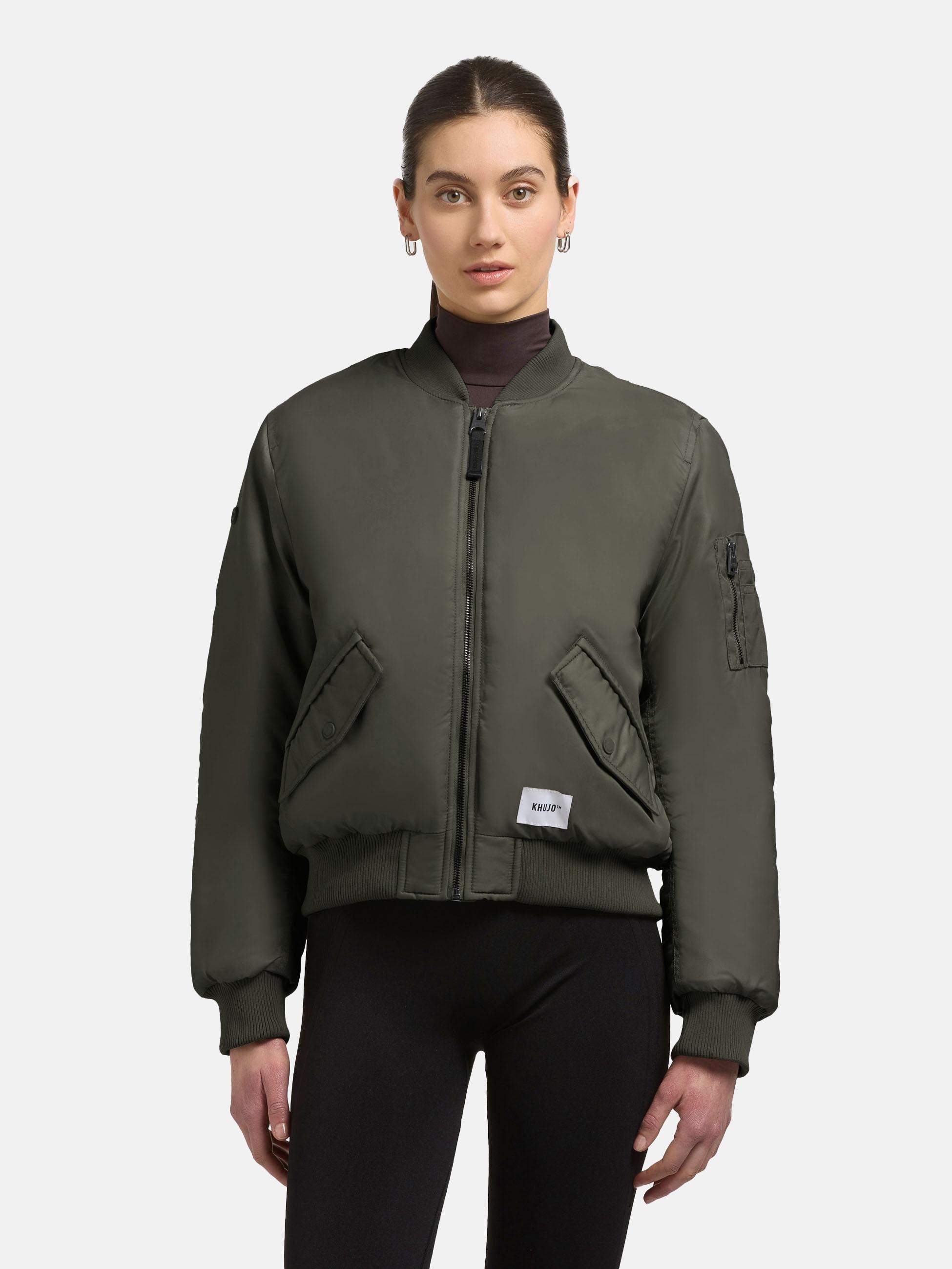 khujo Bomberjacke "Kasia" ohne Kapuze Modische kurze Damen Winterjacke günstig online kaufen