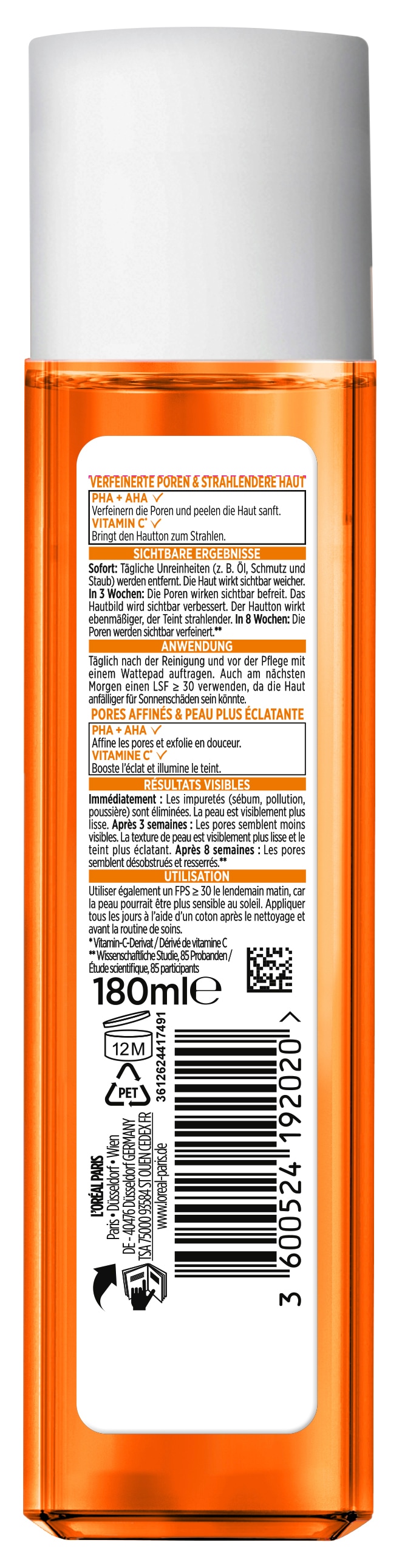 L'ORÉAL PARIS Gesichtsfluid »L'Oréal Paris Vitamin C Porenverfeinernder Toner«