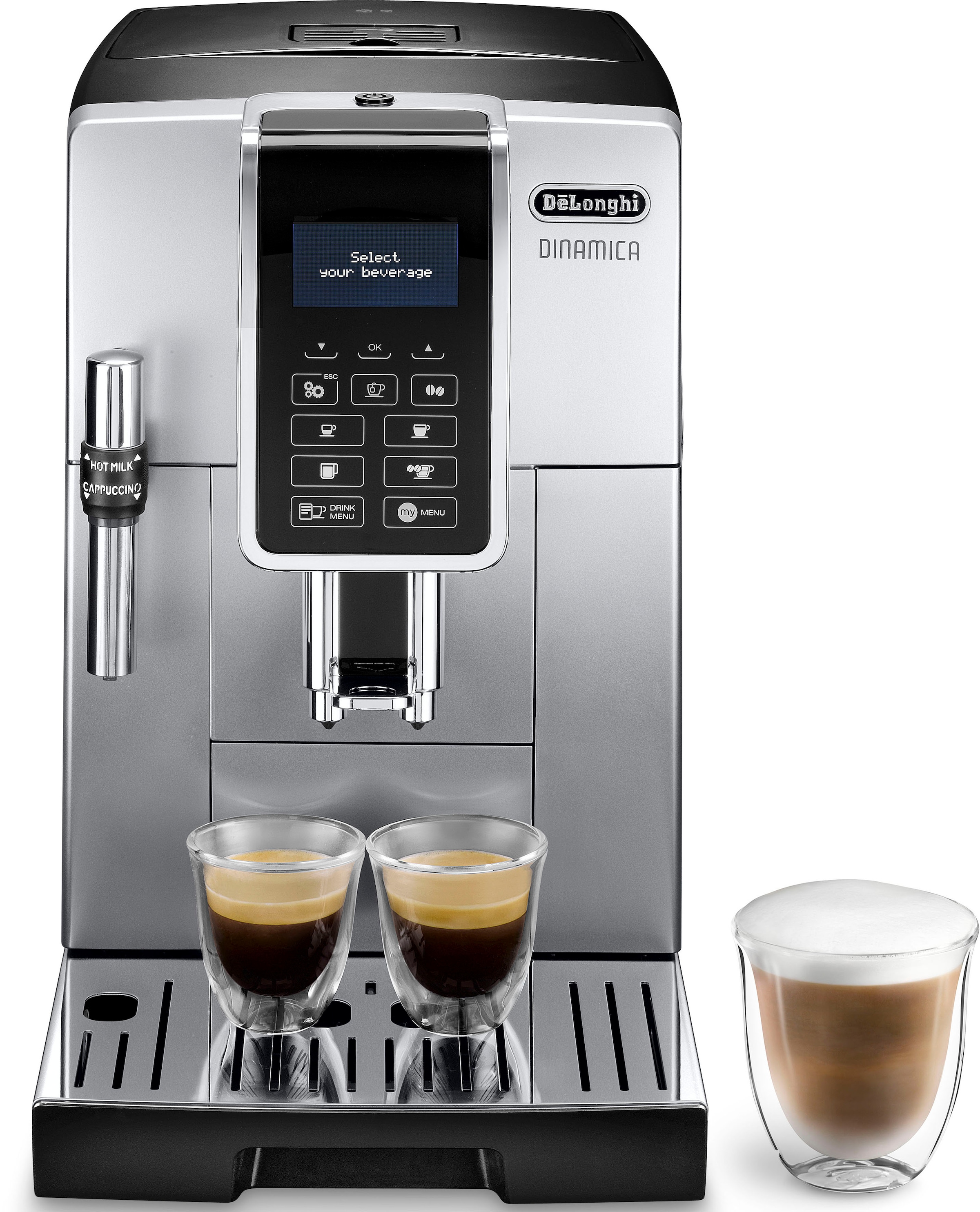 De'Longhi Kaffeevollautomat »Dinamica ECAM 350.35.SB«, Sensor-Bedienfeld