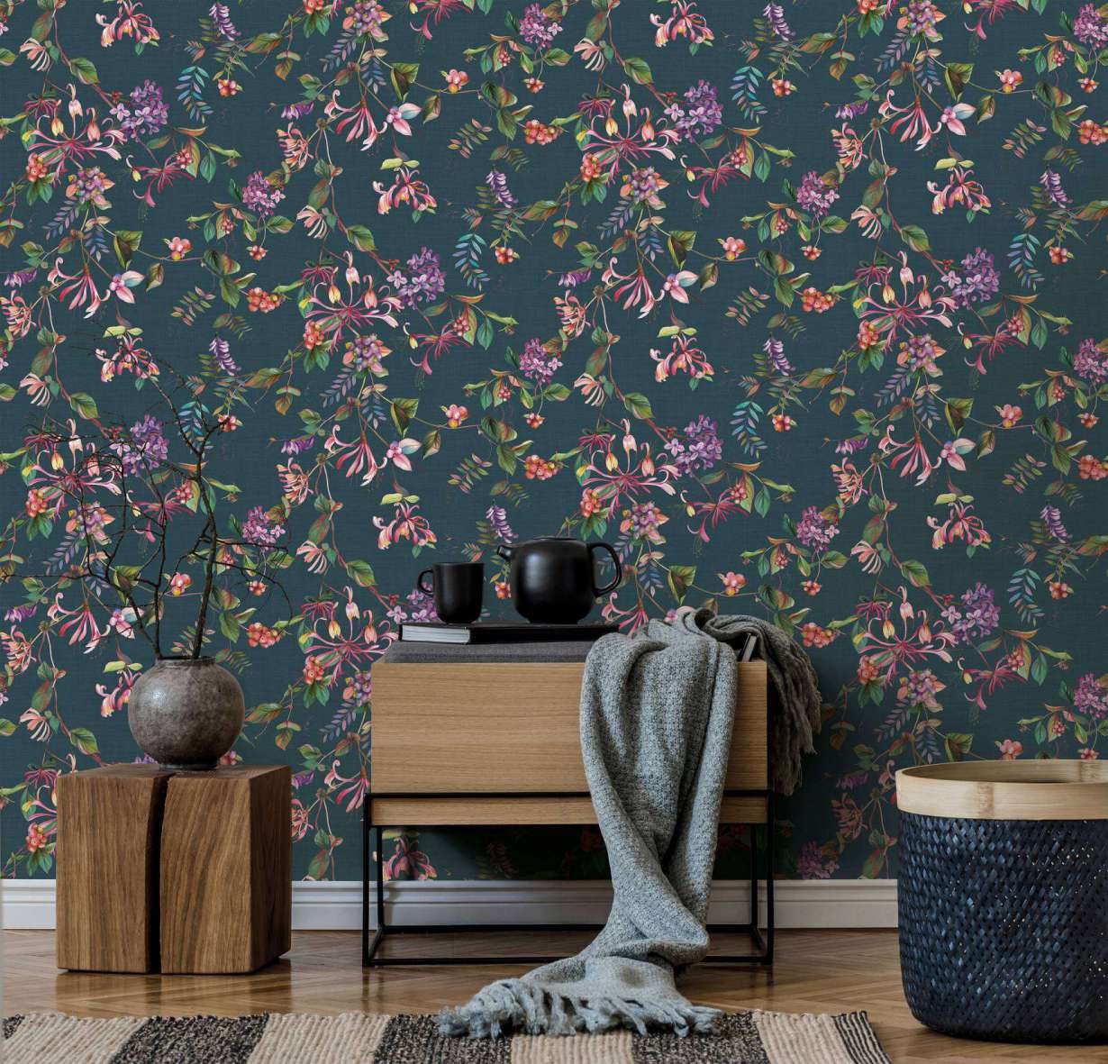 Marburg Vliestapete "Tapete Floral Blossom" floral geprägt moderne Vliestapete für Wohnzimmer Schlafzimmer Küche