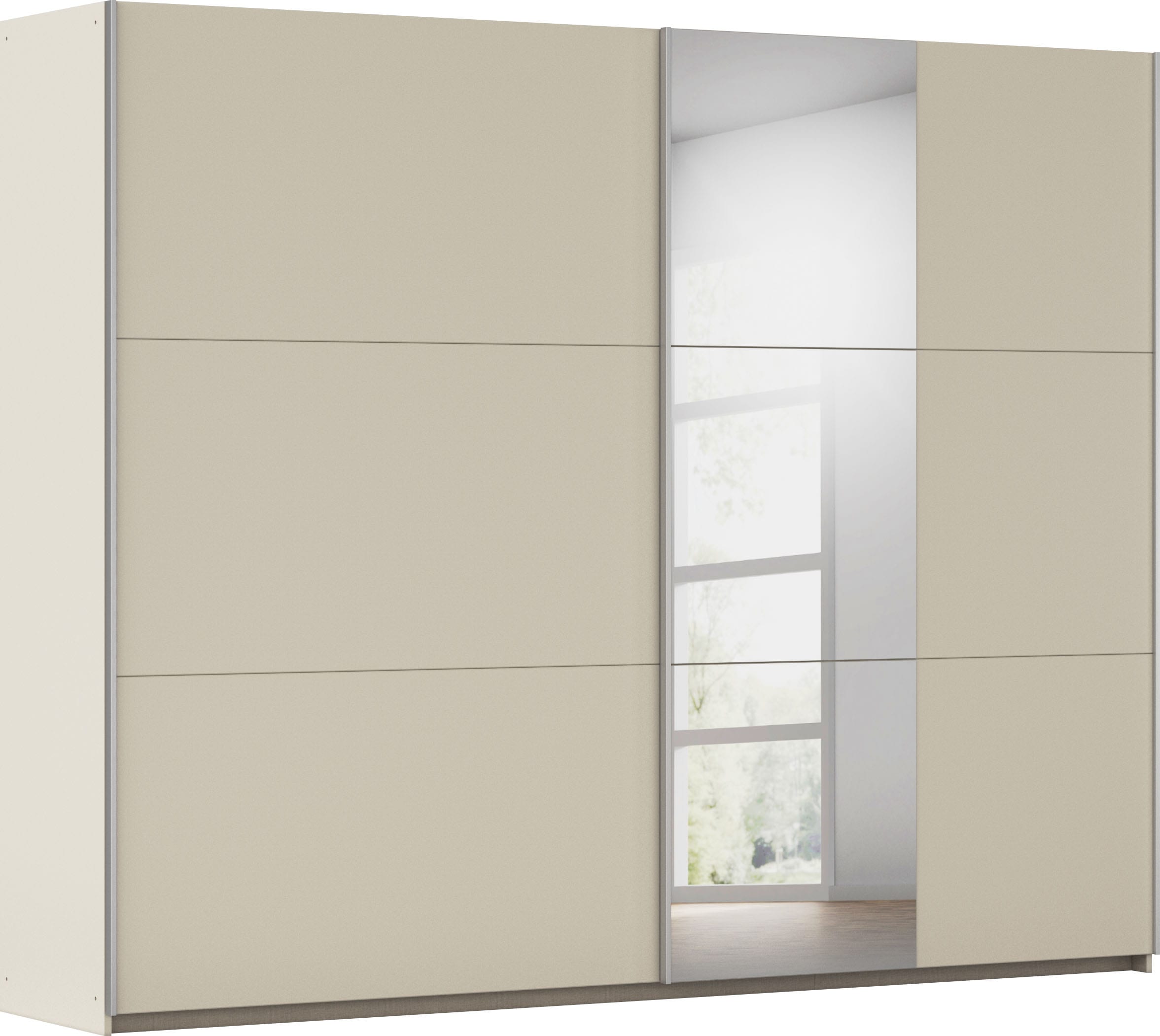 rauch Schwebetürenschrank "Kleiderschrank Schrank Garderobe AURELIO" 3 Ausstattungen BASIC/CLASSIC/PREMIUM (inkl. SOFT-CLOSE-FUNKTION), zeitloses Design, viele Farben, Breiten 175/218/261 cm MADE IN GERMANY