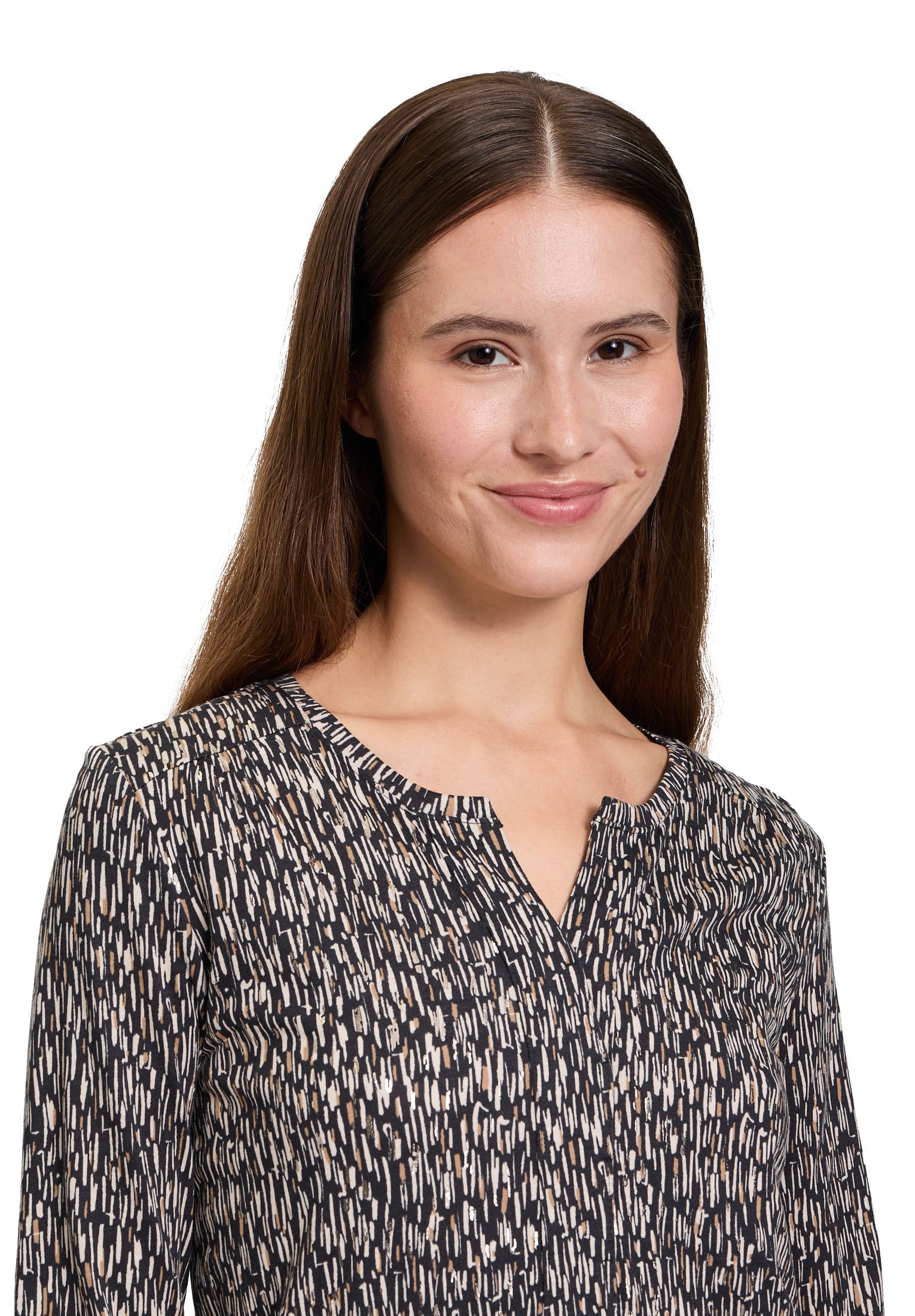 Betty&Co Kurzarmshirt »Betty & Co Damen Blusenshirt mit Gummizug«, (1 tlg.), Druck
