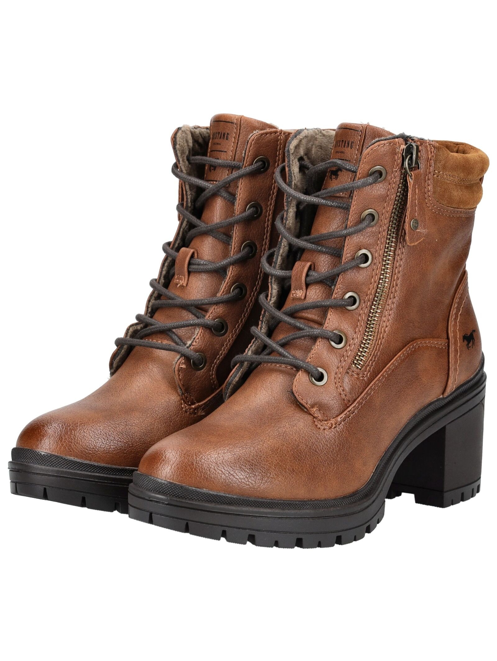 Mustang Shoes Schnürstiefelette »Mustang Shoes Stiefelette Lederimitat«