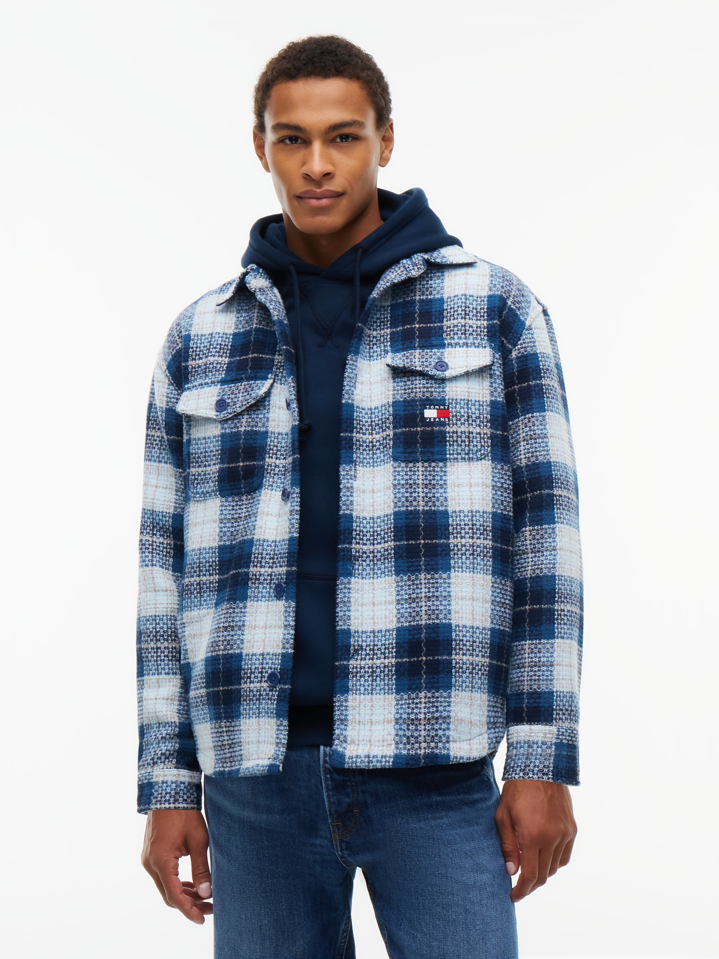 Tommy Jeans Hemdjacke "CHECK OVERSHIRT" ohne Kapuze Regular fit mit Karomuster