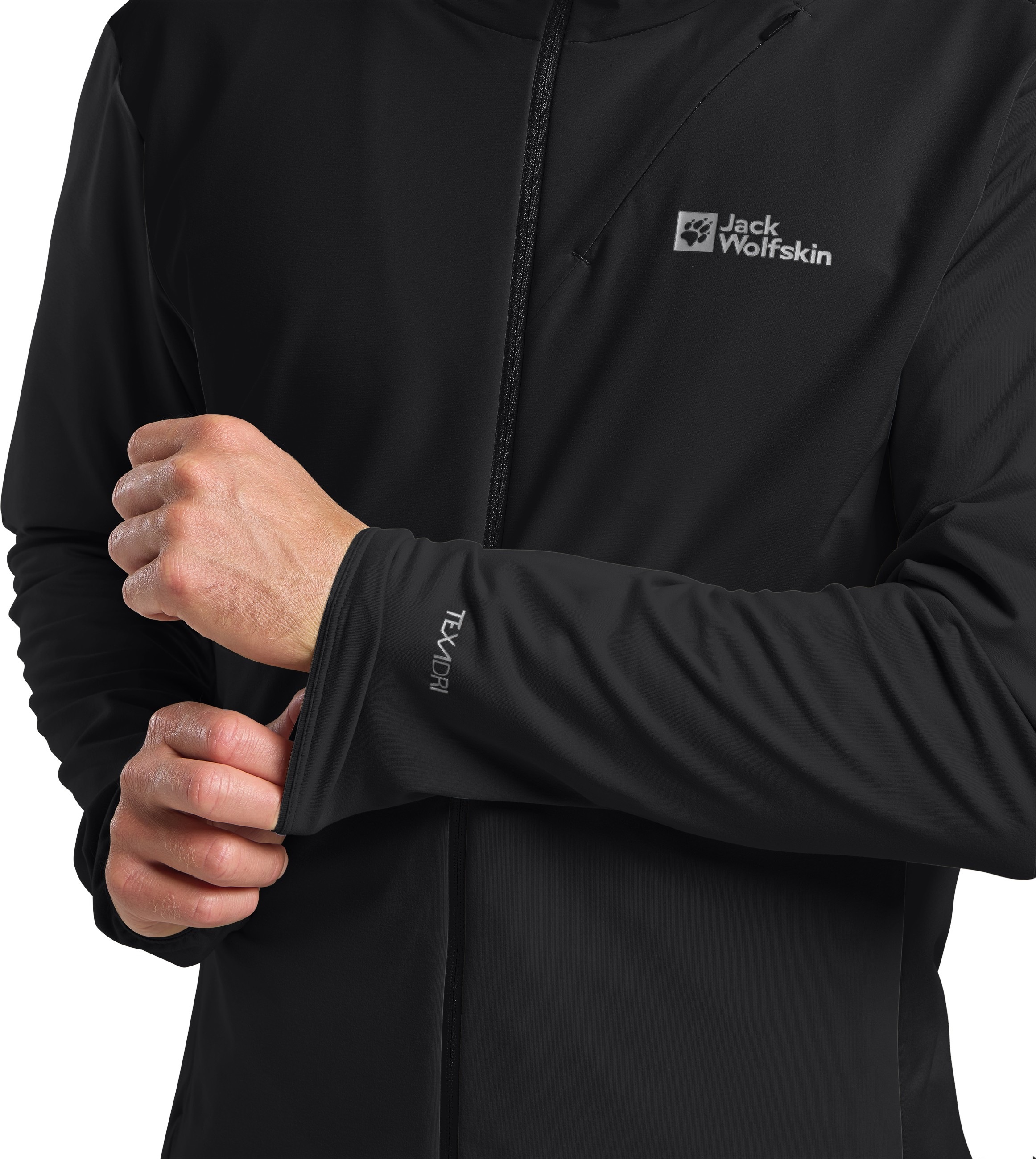 Jack Wolfskin Kapuzenfleecejacke »PRELIGHT TRAIL HOODY M«, mit Kapuze