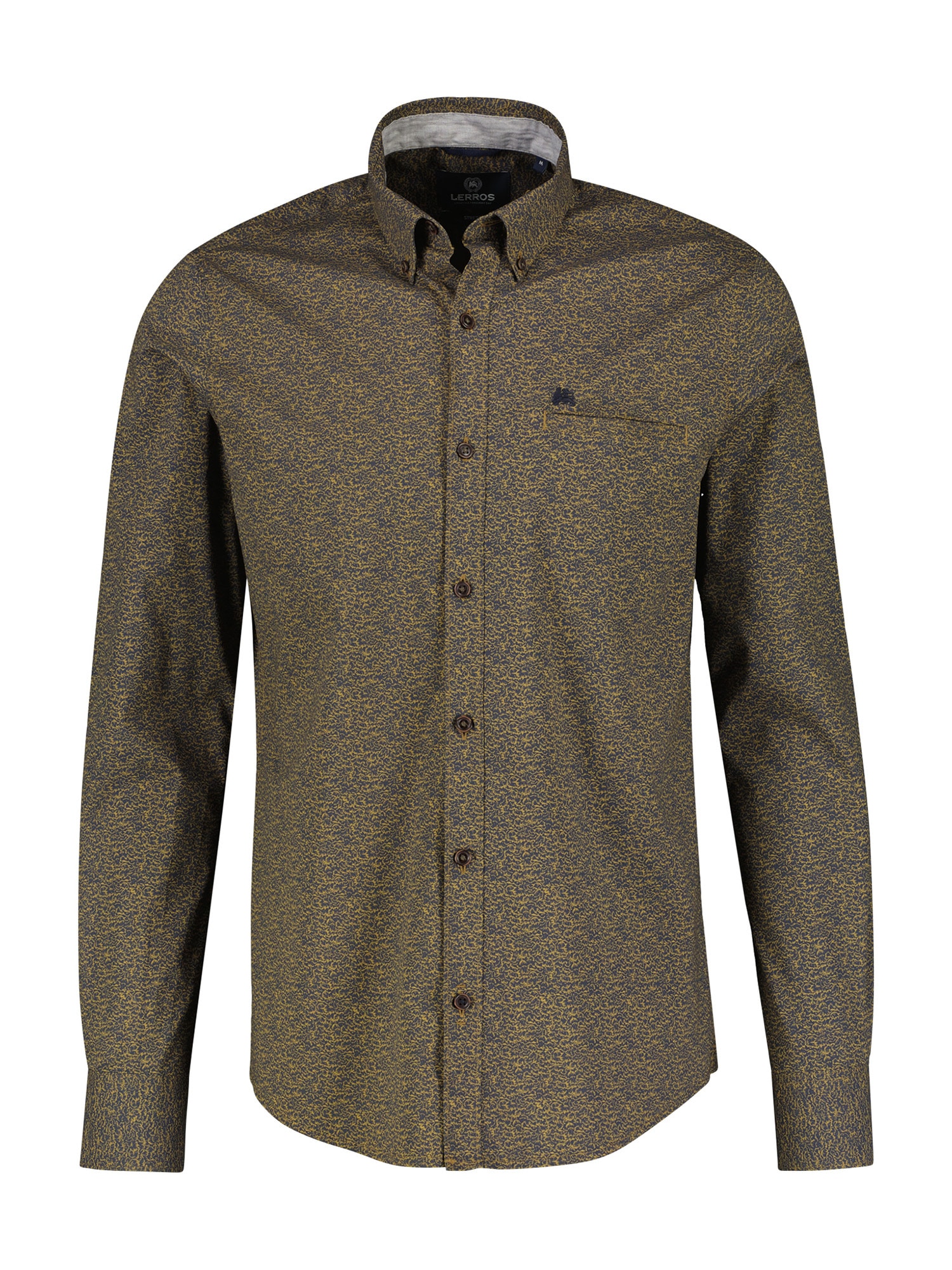 LERROS Langarmhemd "Poplinhemd mit Alloverprint" günstig online kaufen