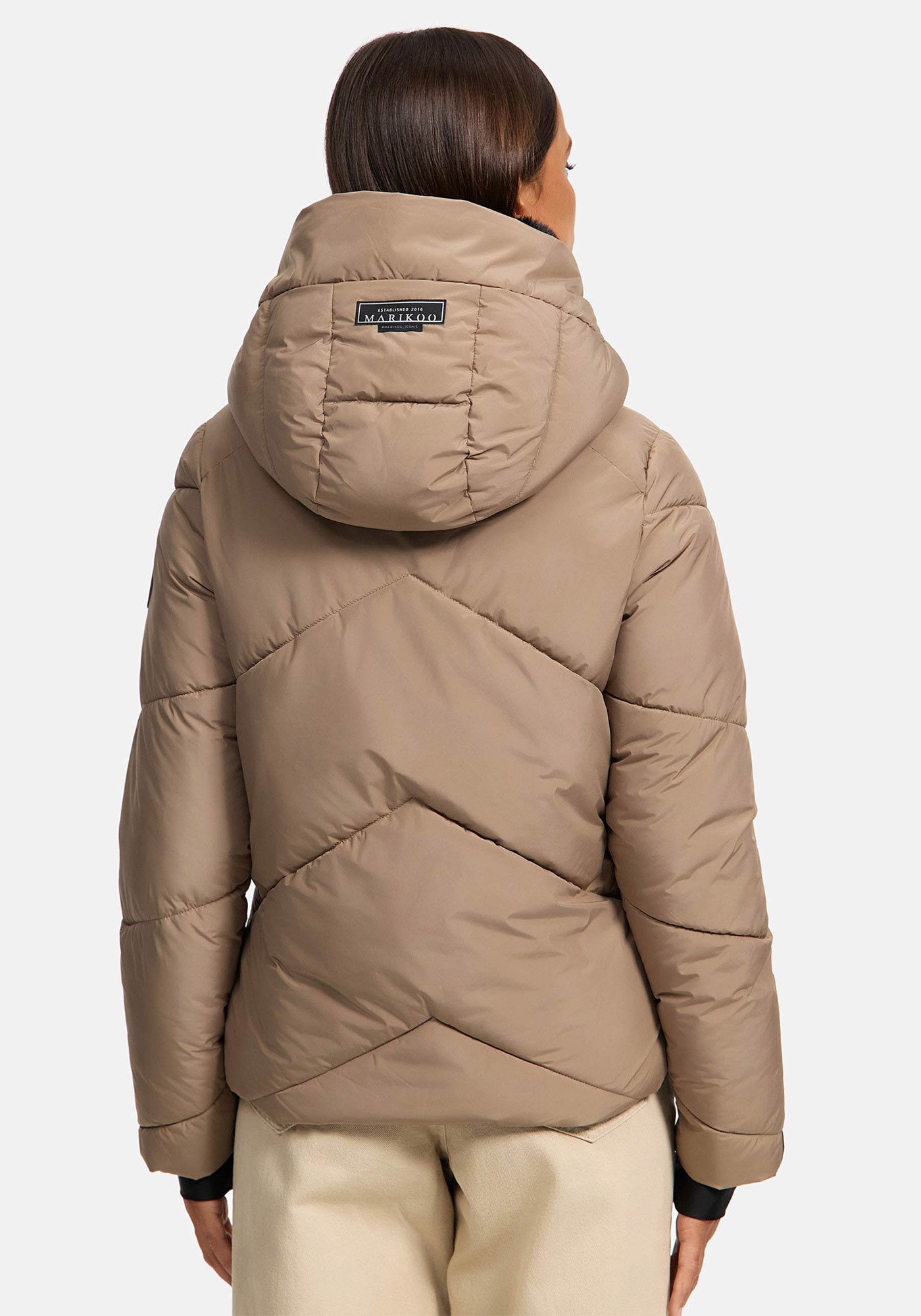 Marikoo Winterjacke »Simaraa«, mit abnehmbarem Kunstfellkragen