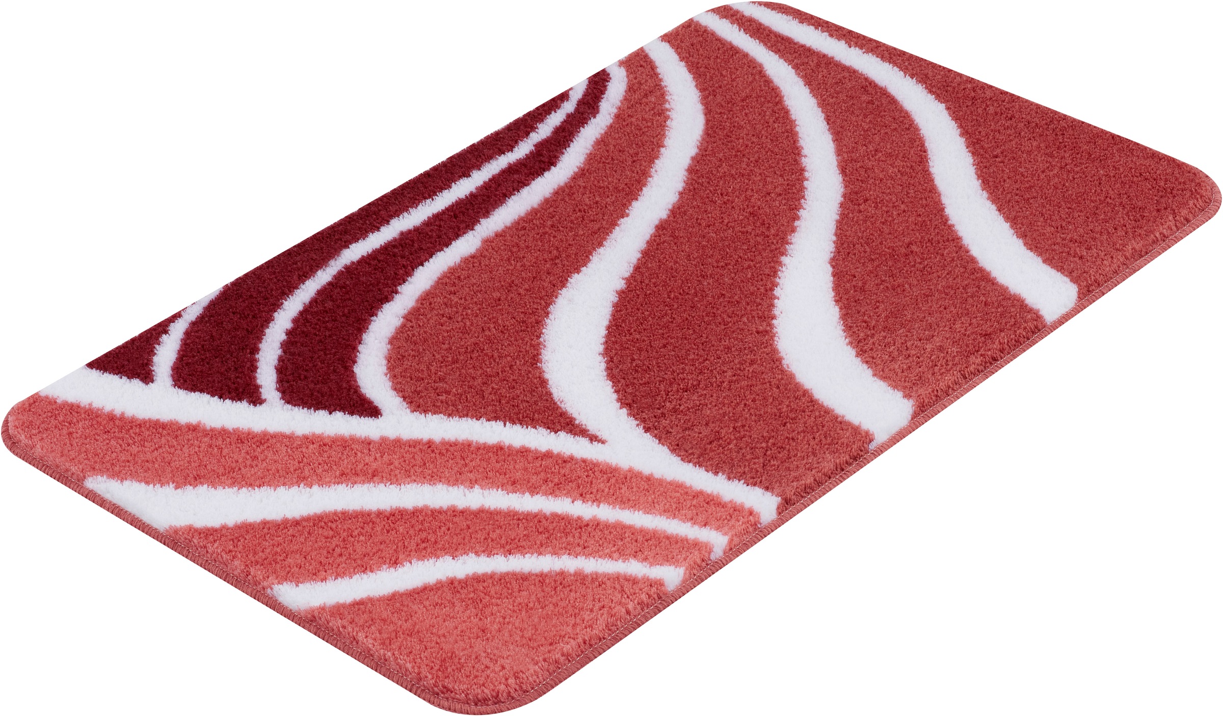 Kleine Wolke Badematte "Flame" Höhe 15 mm rutschhemmend beschichtet fußbode günstig online kaufen