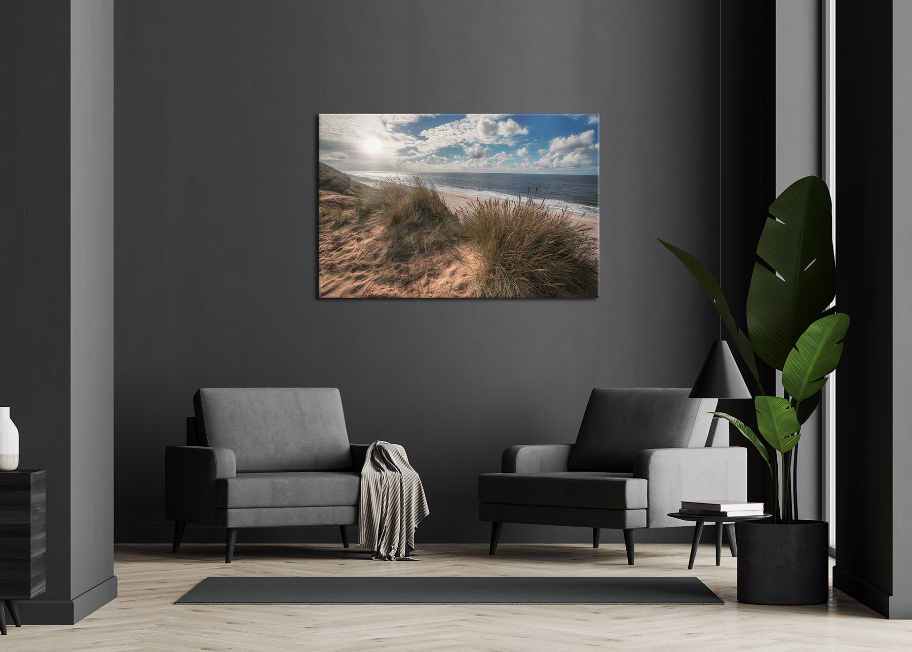 Bönninghoff Leinwandbild »Wandbild STRAND SYLT 78x118 cm – Leinwandbild Keilrahmen Deko modern« Strand 1 Stk. tlg. auf Keilrahmen gespannt