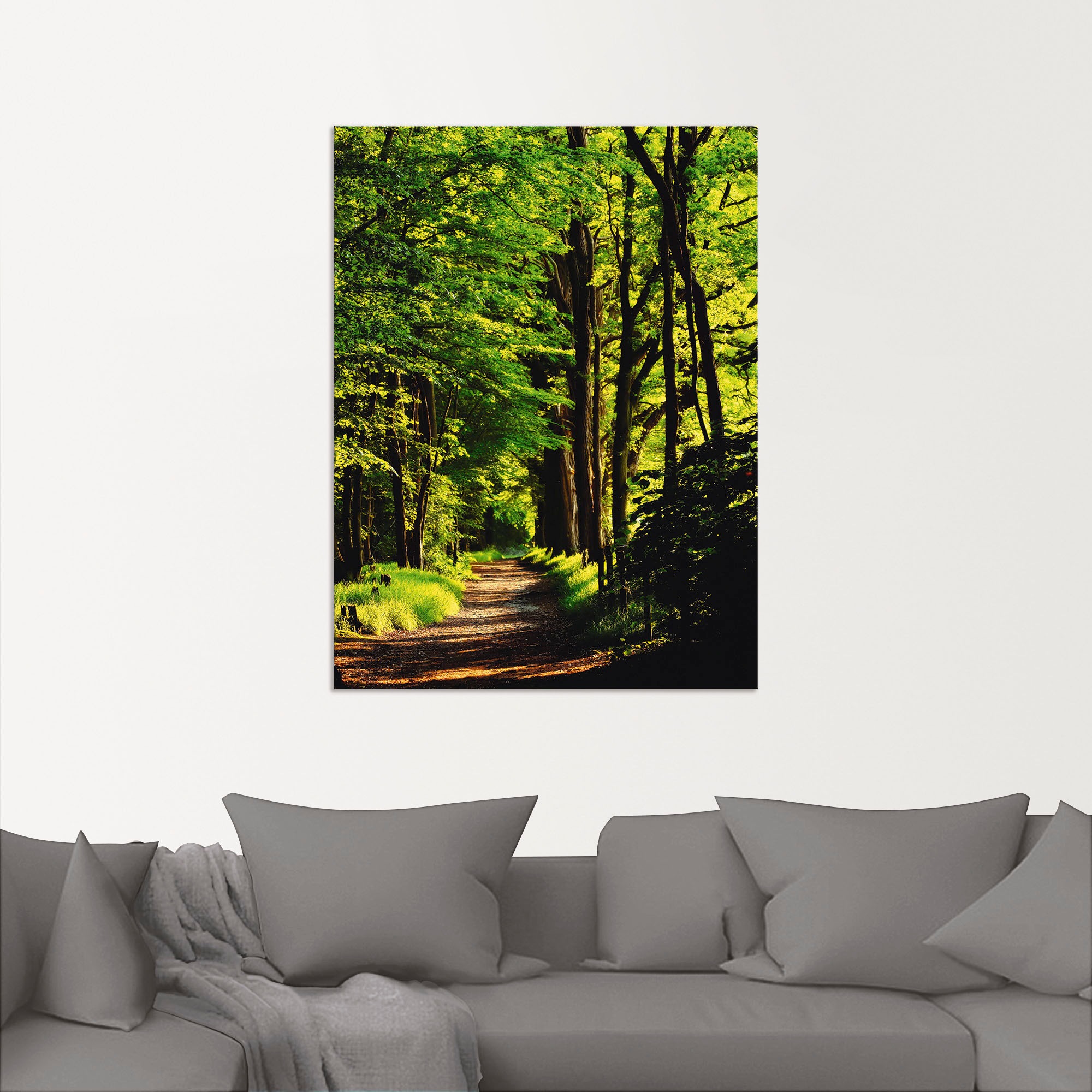 Artland Wandbild »Weg im Wald«, Wald, (1 St.), als Alubild, Outdoorbild, Leinwandbild, Poster in verschied. Größen