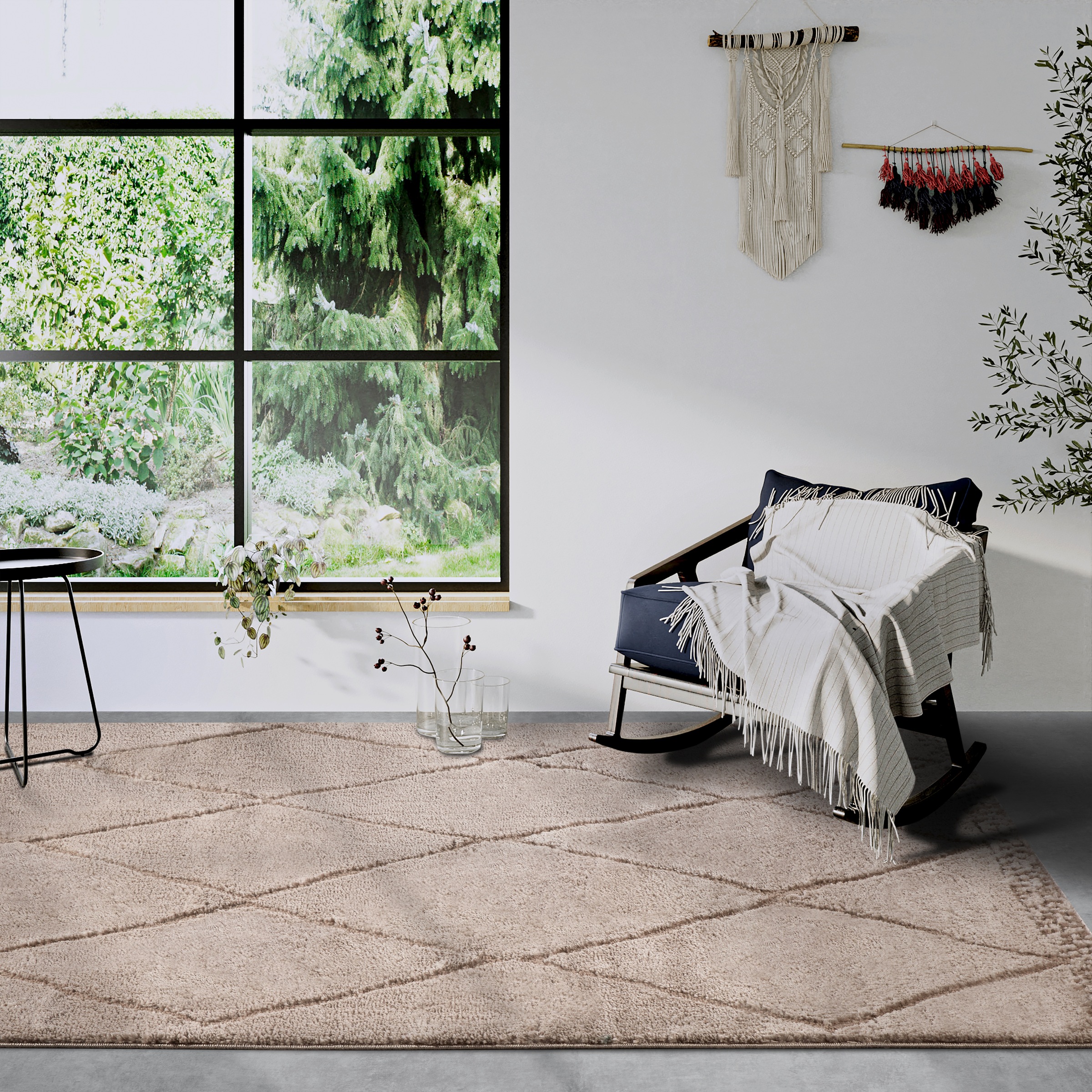 ELLE DECORATION Designteppich »Perrotin«, rechteckig, 18 mm Höhe, Läufer, Shaggy, flauschig, weich, Langflor, modern, Hoch Tief Effekt