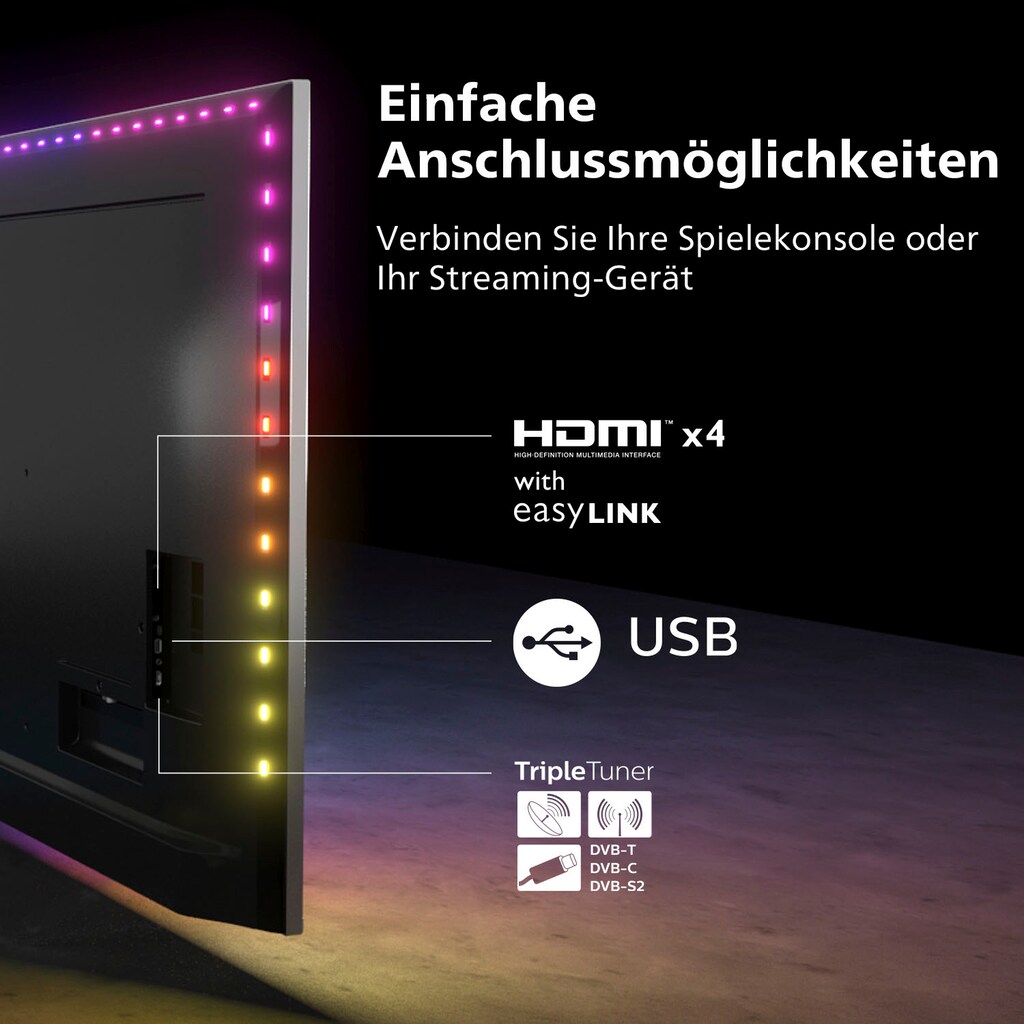 Philips LED-Fernseher »65PUS8807/12«, 164 cm/65 Zoll, 4K Ultra HD, Android TV-Smart-TV-Google TV