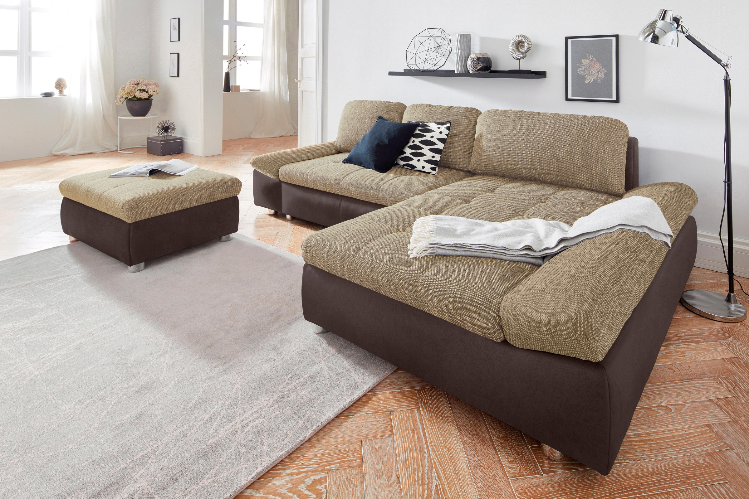 sit&more Sit&more Ecksofa »Bergamo L-Form« pato...