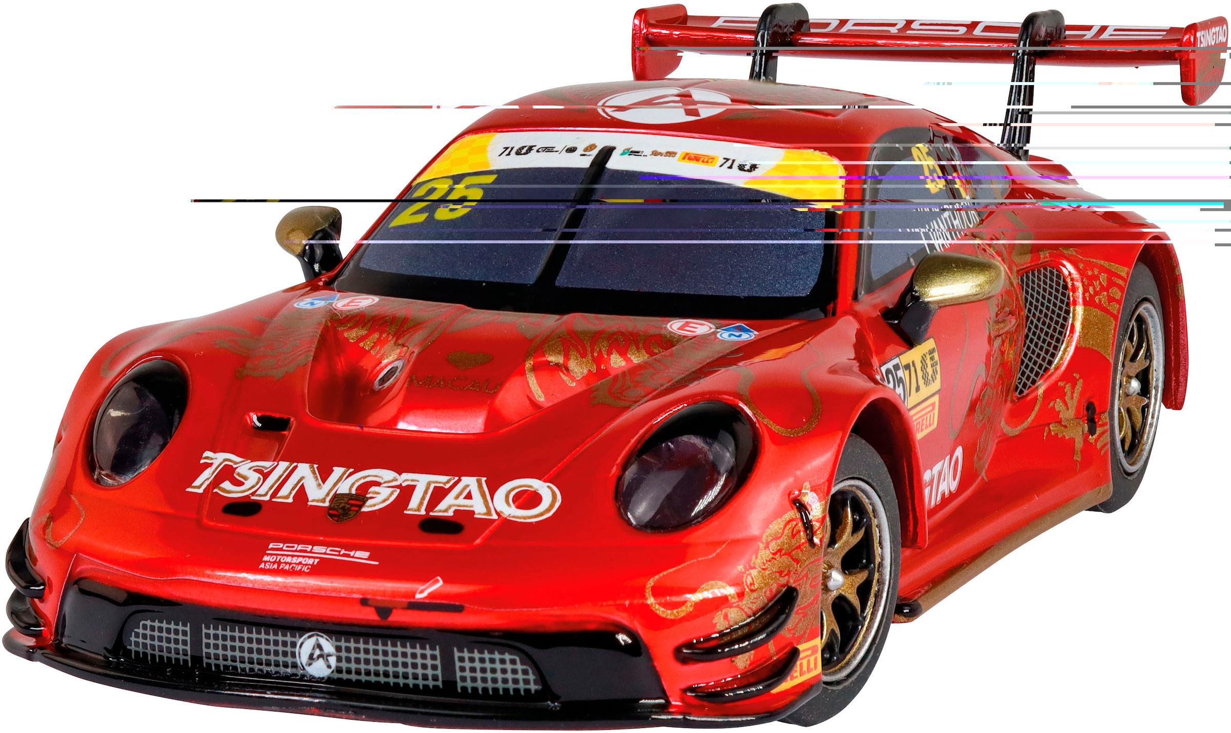 Carrera® Rennbahn-Auto »Carrera Hybrid Porsche 911 GT3 R 'Absolute Racing, No.25' Macao«, mit Licht und Sound