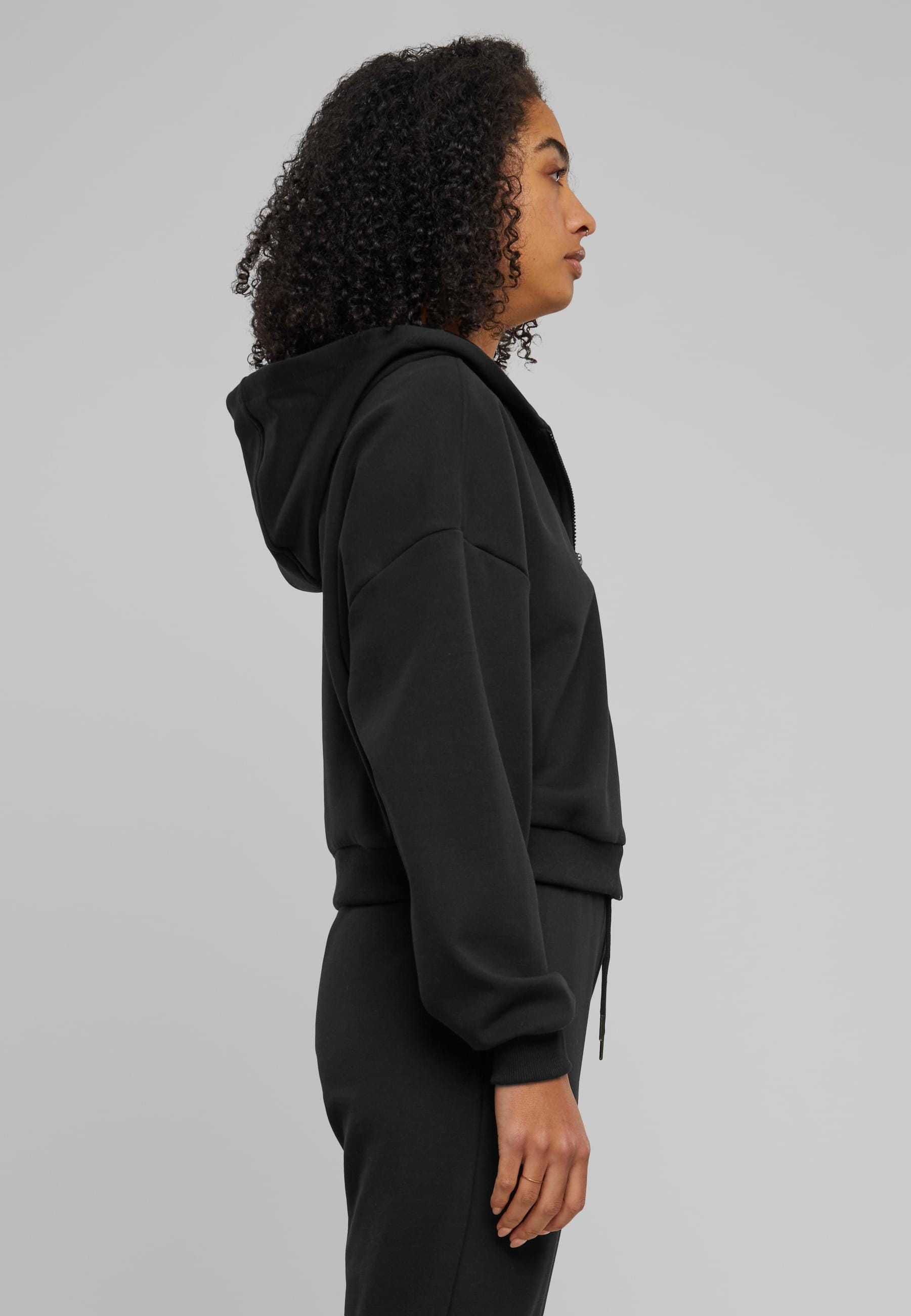 URBAN CLASSICS Sweatjacke »Urban Classics Damen Ladies Cozy Short Zip Hoody«