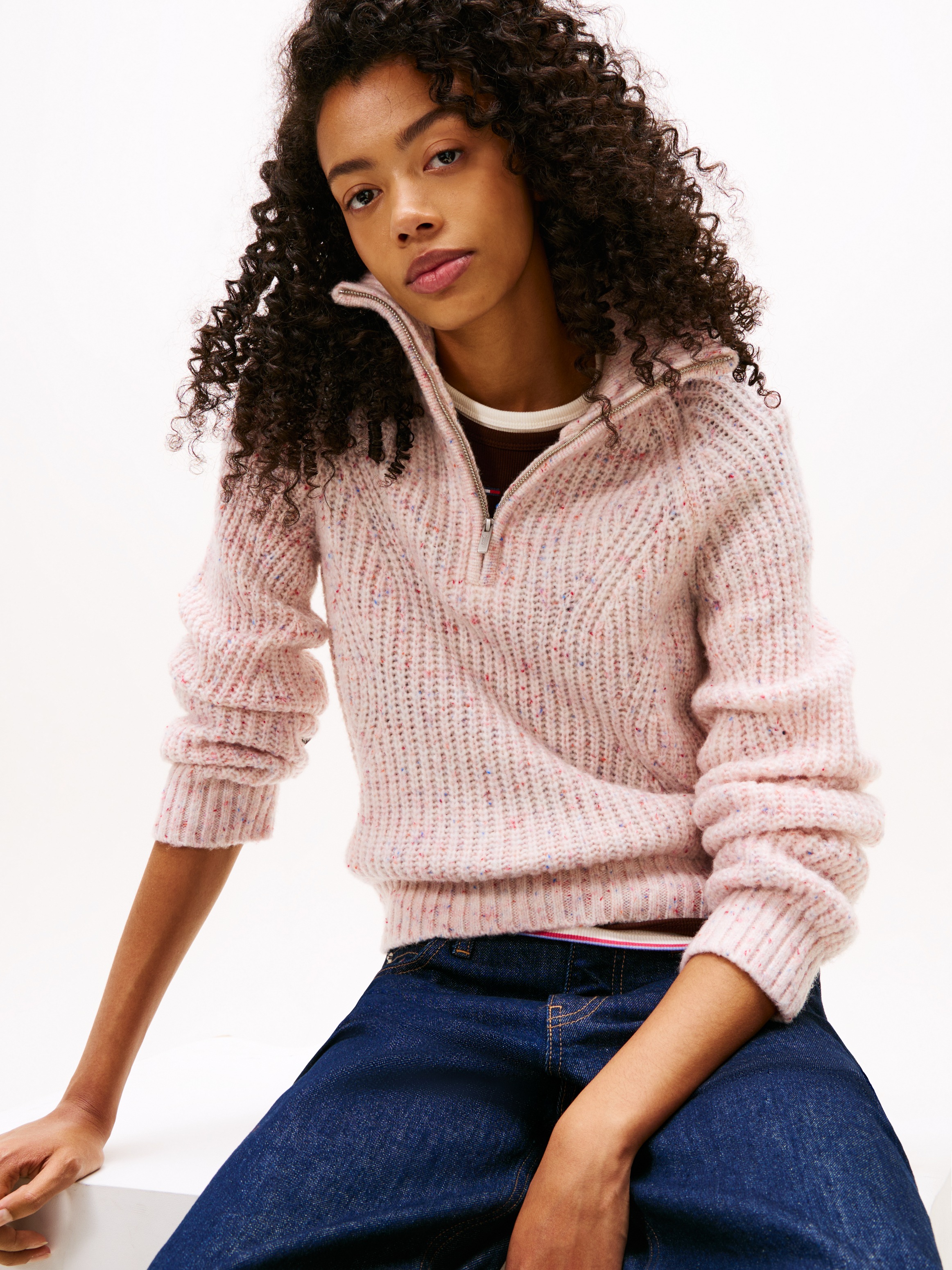 Thumbnail - Tommy Jeans Troyer "TJW NEP 1/4 ZIP SWEATER"