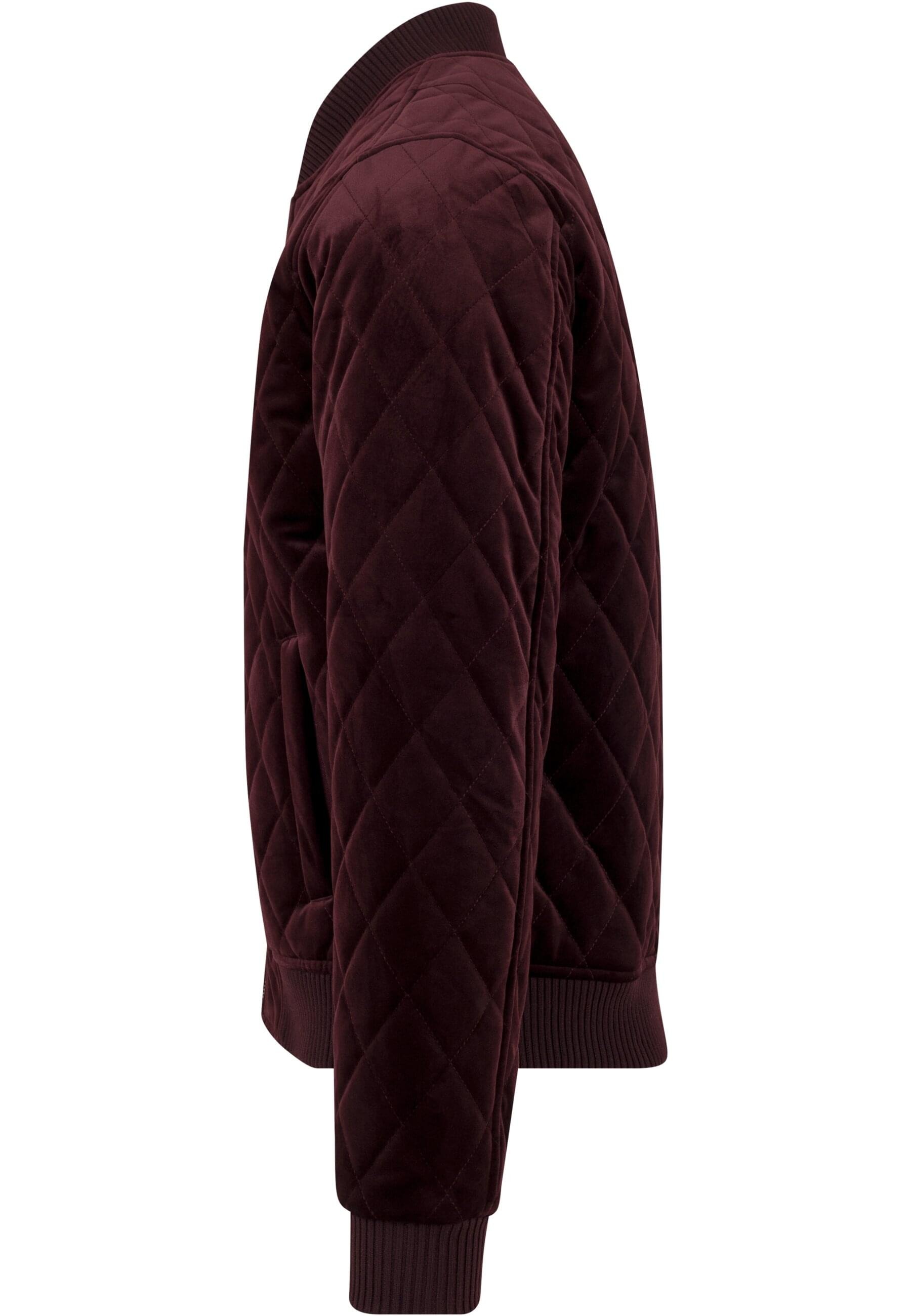 URBAN CLASSICS Anorak »Urban Classics Herren Diamond Quilt Velvet Jacket«, (1 St.), ohne Kapuze