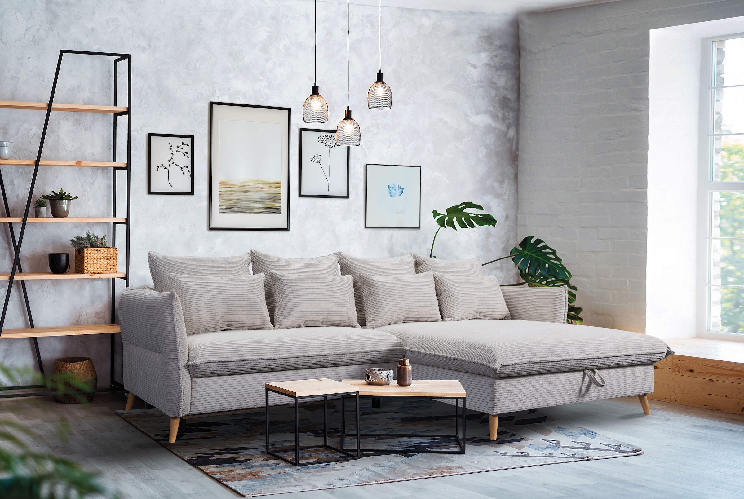 exxpo - sofa fashion Ecksofa WALPY, elegant und modern, hoher Sitzkomfort, günstig online kaufen