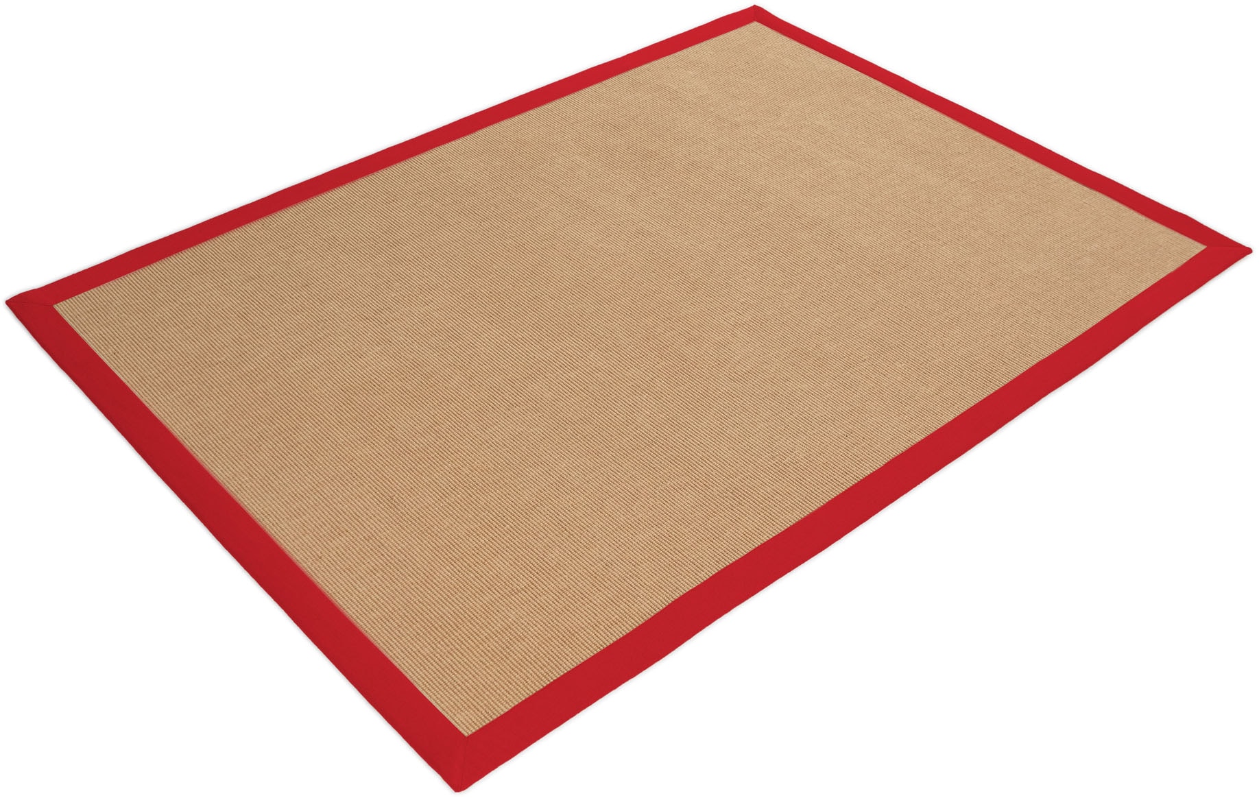 carpetfine Sisalteppich »Sisal«, rechteckig, 5 mm Höhe, mit farbiger Bordüre, Anti Rutsch Rückseite
