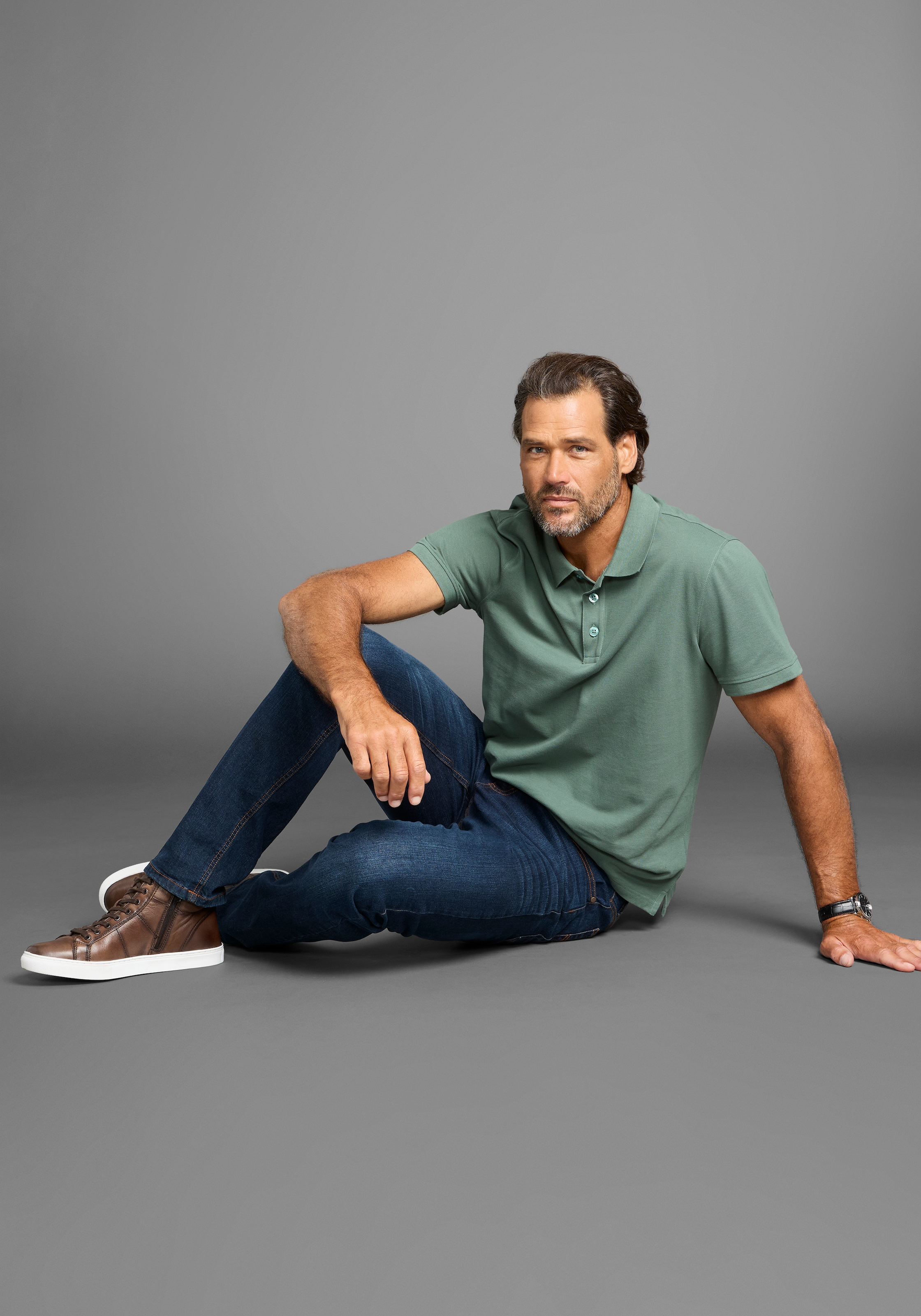 Man's World Poloshirt, (2-er Pack), in tollen Farbkombinationen