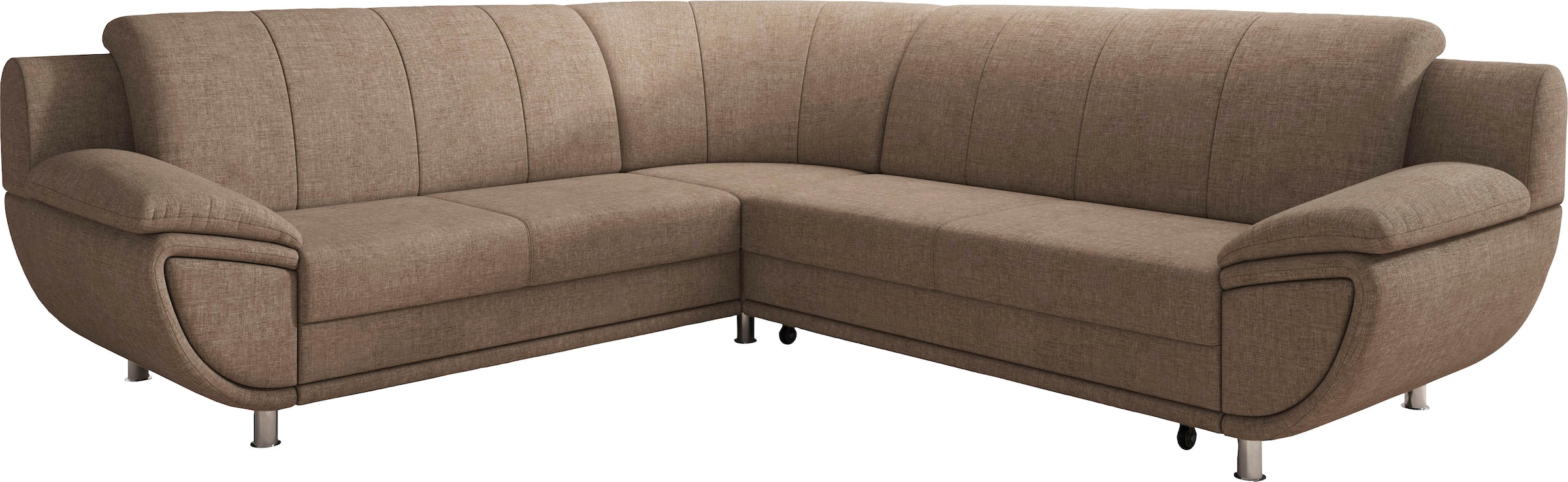 TRENDMANUFAKTUR Ecksofa "Rondo II, zeitlos & elegant, bequeme Armlehnen, L- günstig online kaufen