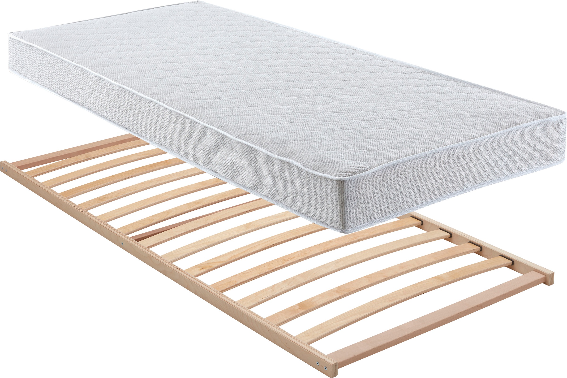 Polsterbett, beige (dunkelbeige), B:170cm H:98cm L:210cm, Bezug Bett: 100% Polyester;Bonnell-Federkernmatratze: 51% Polypropylen, 39% Polyester, 10% Baumwolle;Kaltschaummatratze: 100% Polyester, Bezug abnehm- und waschbar bis 60C, WESTFALIA SCHLAFKOMFORT, 9