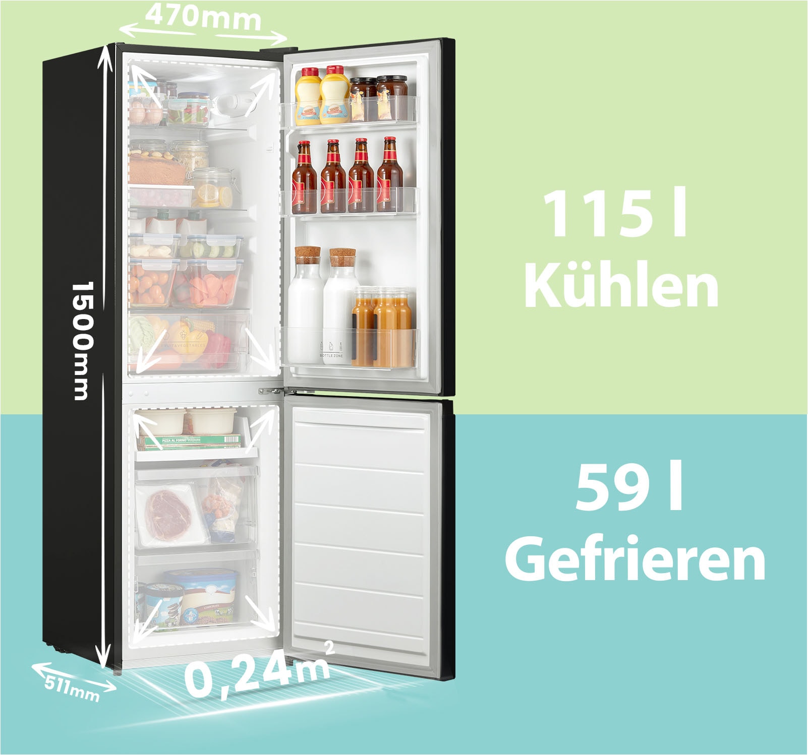 comfee Kühl-/Gefrierkombination »RCB169DK3«