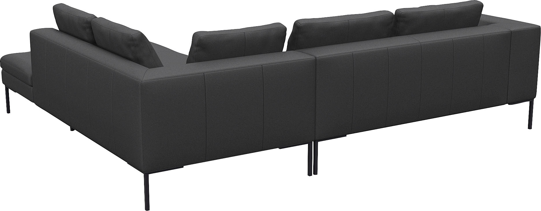 FLEXLUX Ecksofa »Loano, superbequemer Sitzkomfort durch Kaltschaum im Sitz«, modernes Sofa, frei im Raum stellbar, lose Kissen, L-Form