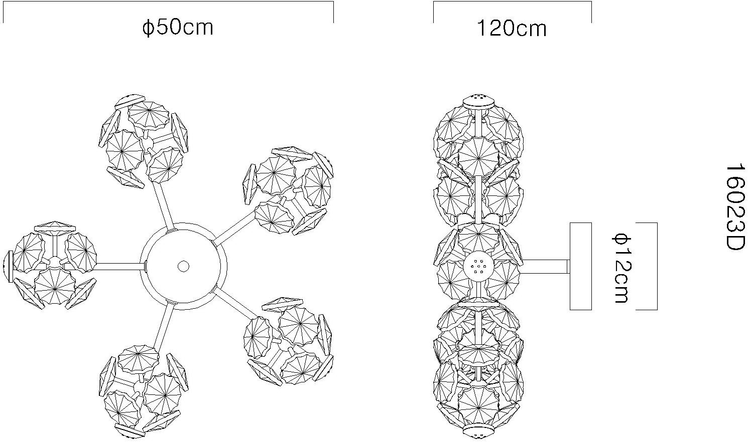 GLOBO LIGHTING LED Deckenleuchte »FLORIELLA«, Leuchtmittel LED-Modul | LED fest integriert, Deckenlampe/goldfarben/Glaskristalle/3000K