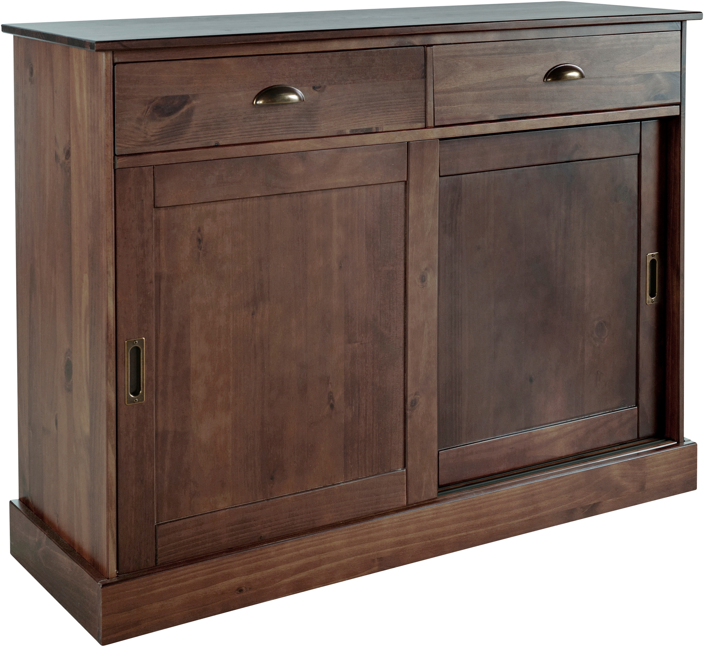 Home affaire Sideboard »Schröder«, Kommode, 2 Schiebetüren, 2 Schubkasten, aus massivem Kiefernholz
