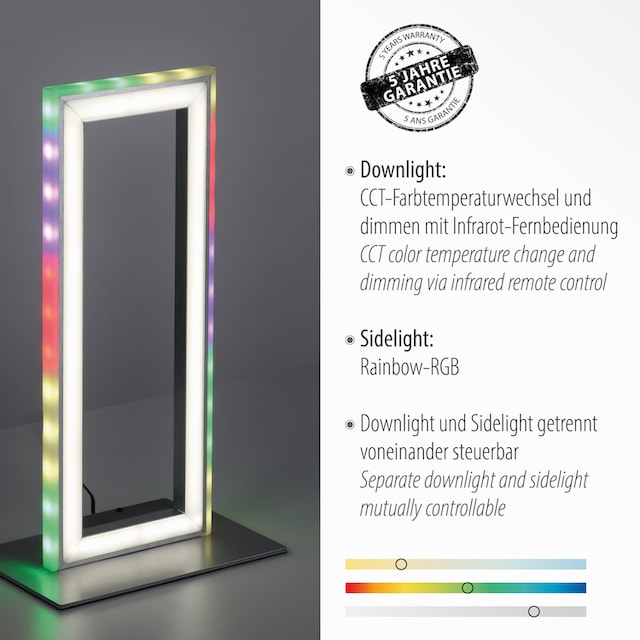 Leuchten CCT über BAUR Schalter | flammig-flammig, 2 LED, Infrarot Tischleuchte inkl., Fernbedienung, »FELIX60«, RGB-Rainbow, kaufen günstig Direkt -