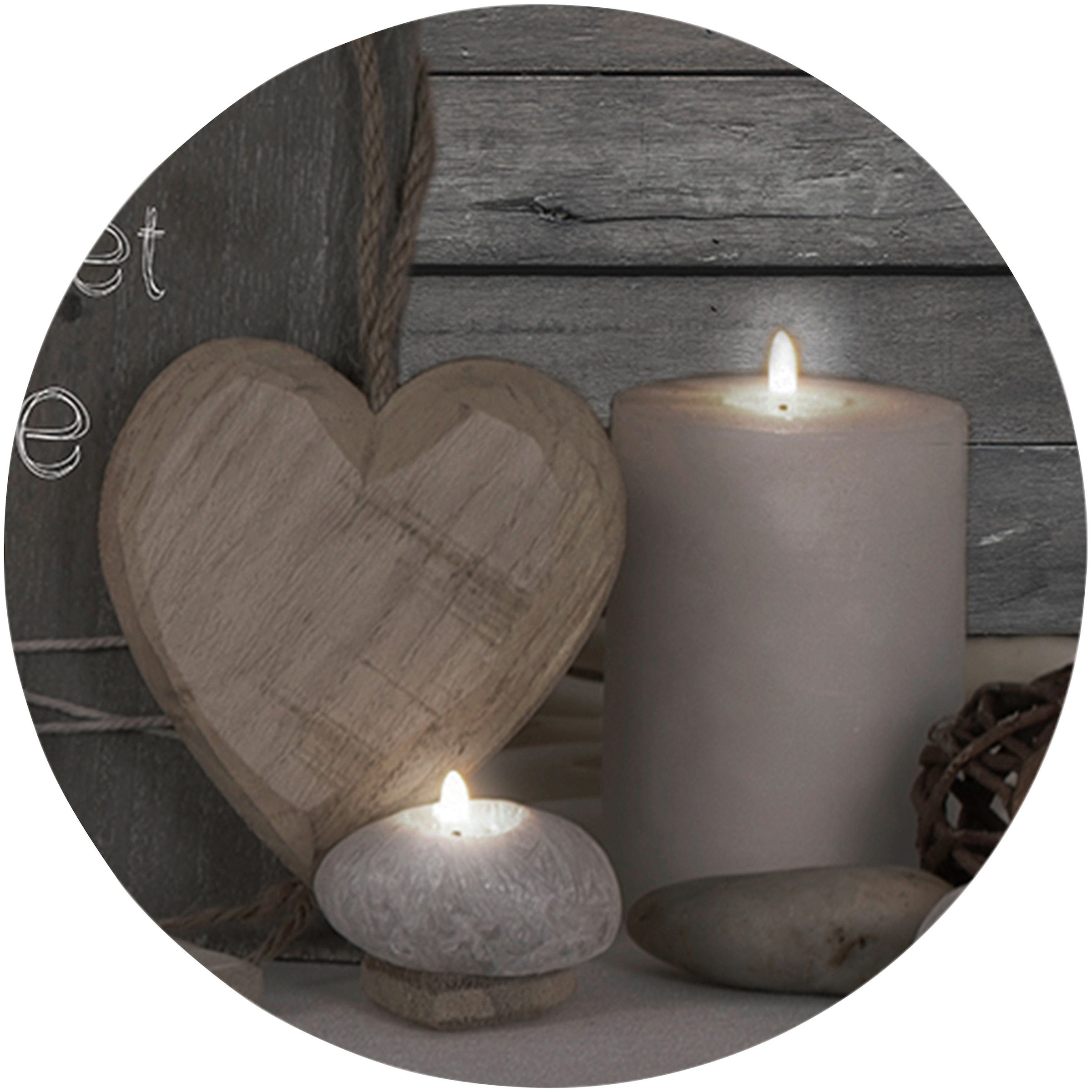 Art for the home Leinwandbild »Home, mit LED« Natur | Zen LED-Leinwand  süßes gemütliches Zuhause 30 x 90 cm