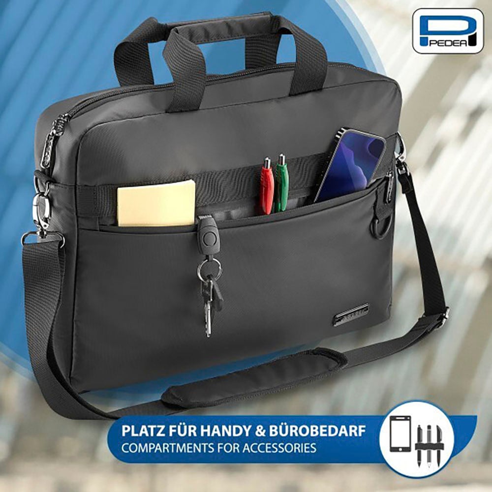 PEDEA Laptoptasche »Notebooktasche Clutch 15,6 (39,6cm)«, (1 tlg.), Umhängetasche mit Tablet Fach