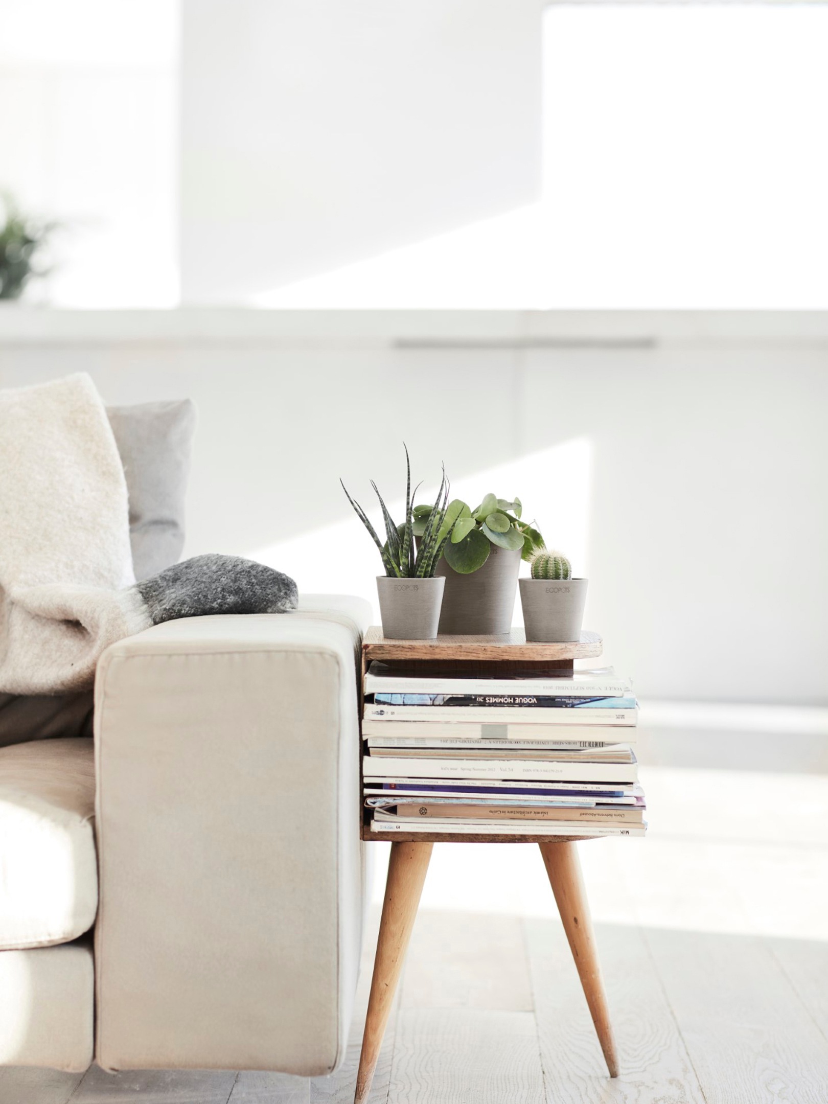 ECOPOTS Blumentopf »Amsterdam Mini 8 Taupe«, für den Innenbereich