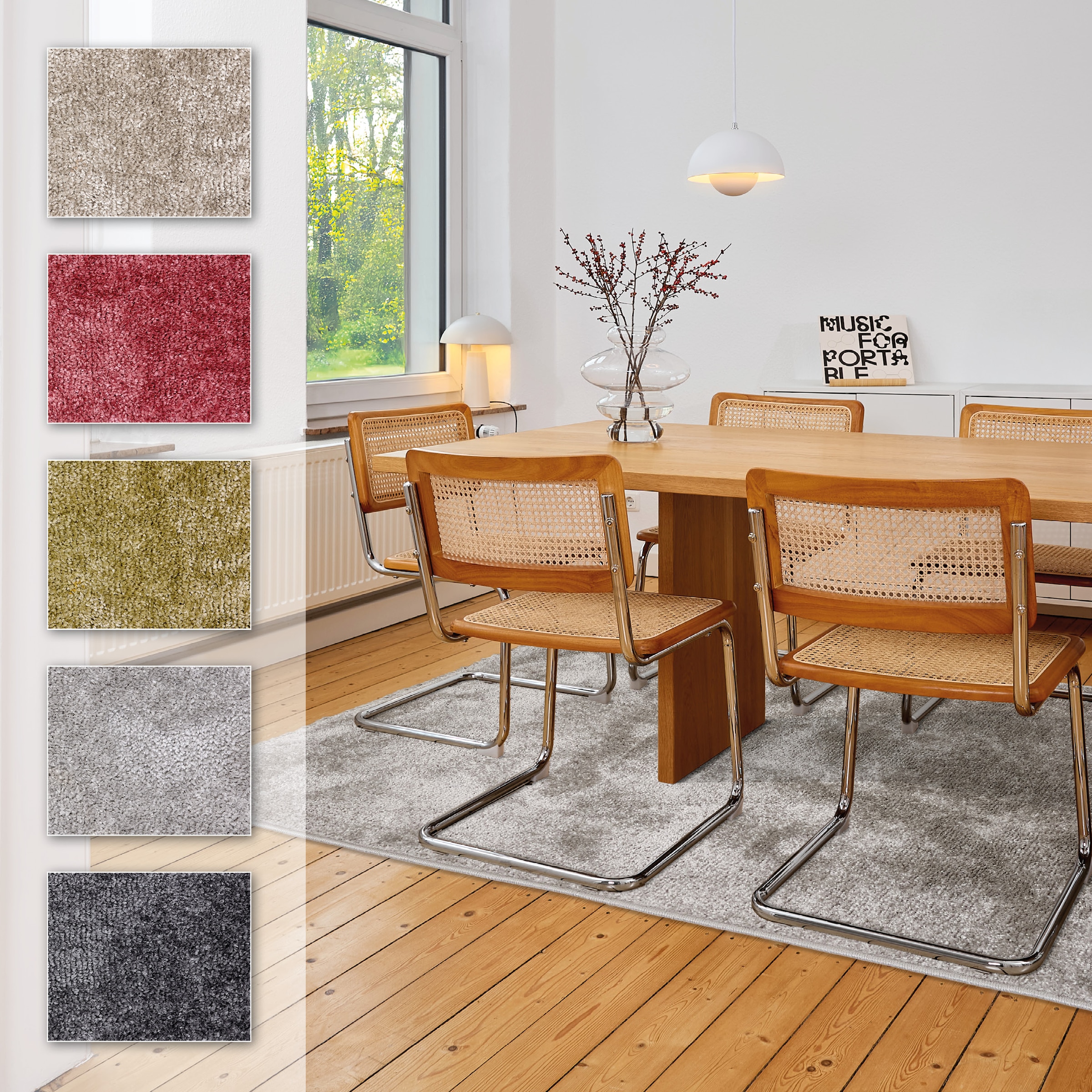 ASTRA "Stevie 250" rechteckig 9 mm Höhe weicher Kurzflor, gewebt, Wohnzimmer, Schlafzimmer